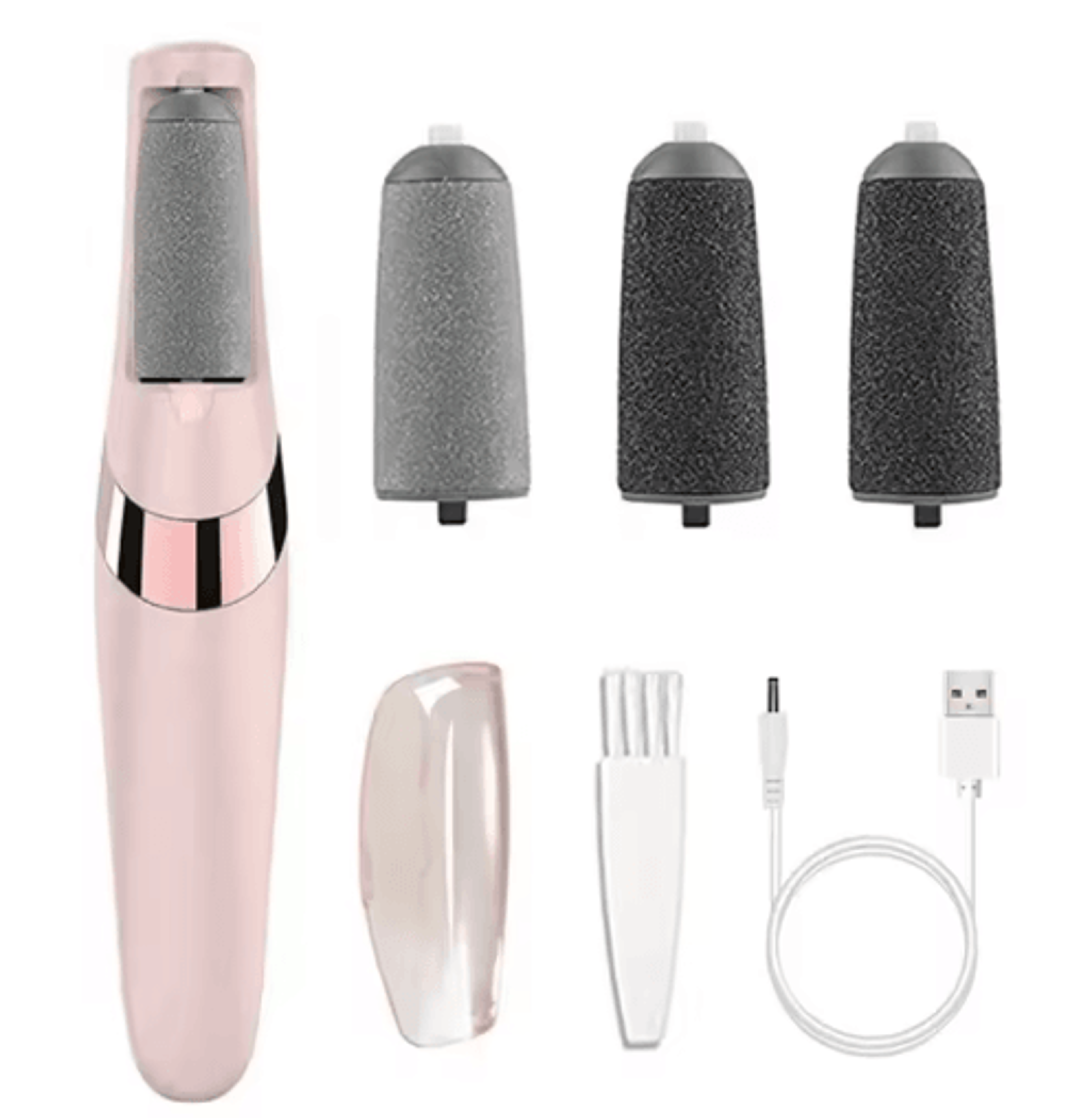 Electric Foot Grinder Electronic Callus Dead Skin Remover Pink 3