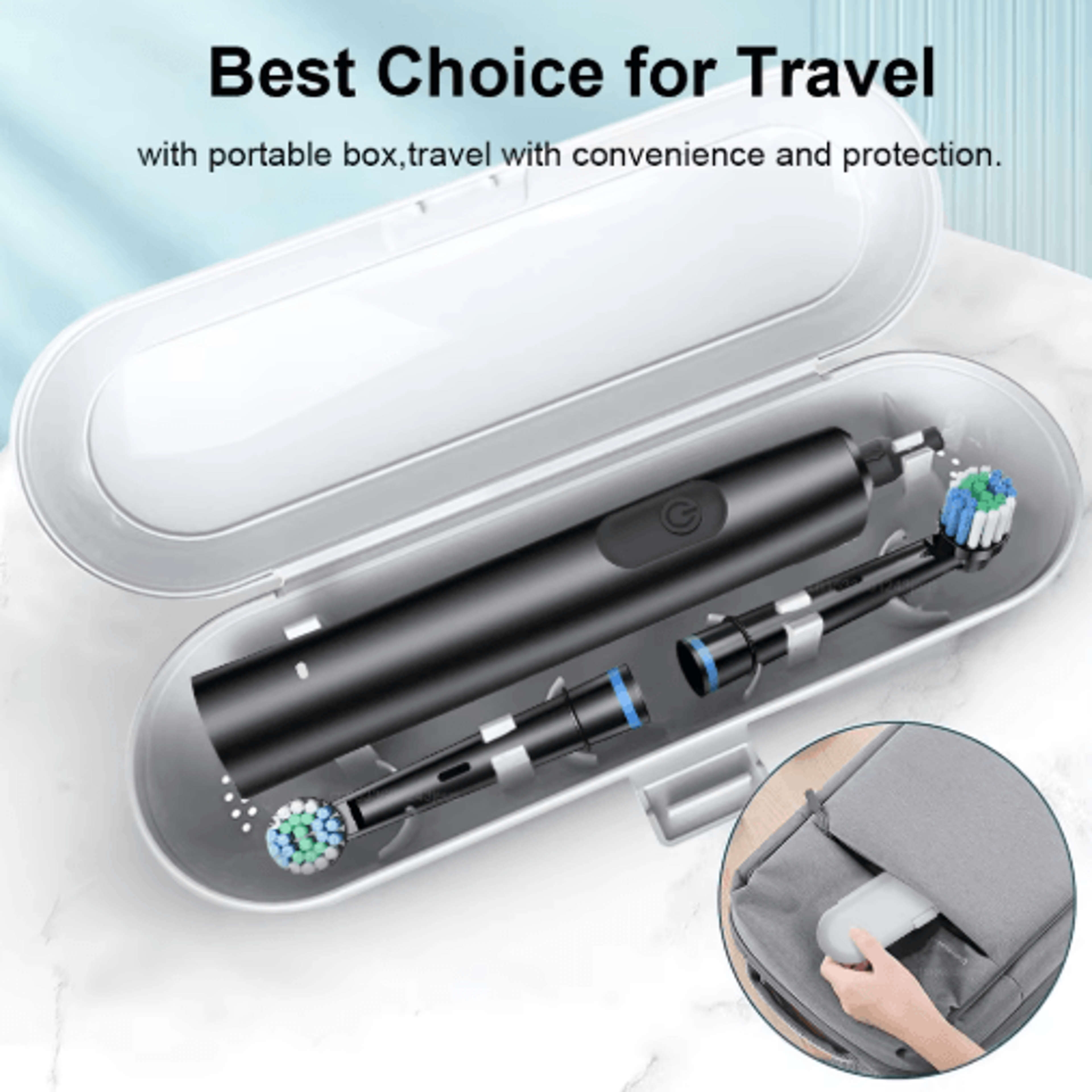 Rotary Rechargeable Electric Toothbrush For Adults  8 Soft Brush Heads 7