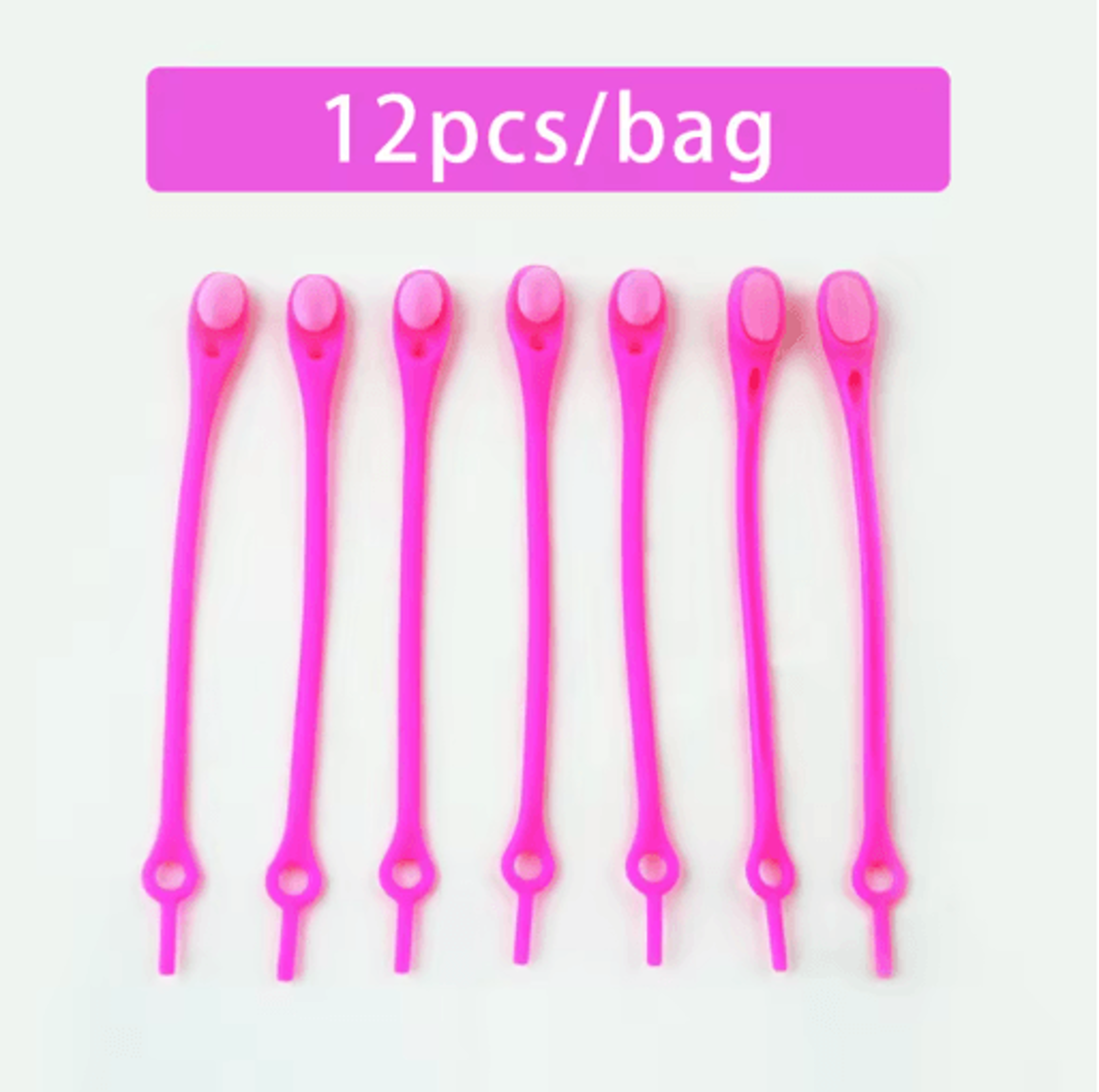 Stretch Silicone No Tie Shoelaces Elastic Laces For Sneakers 12 Pcs Set 8