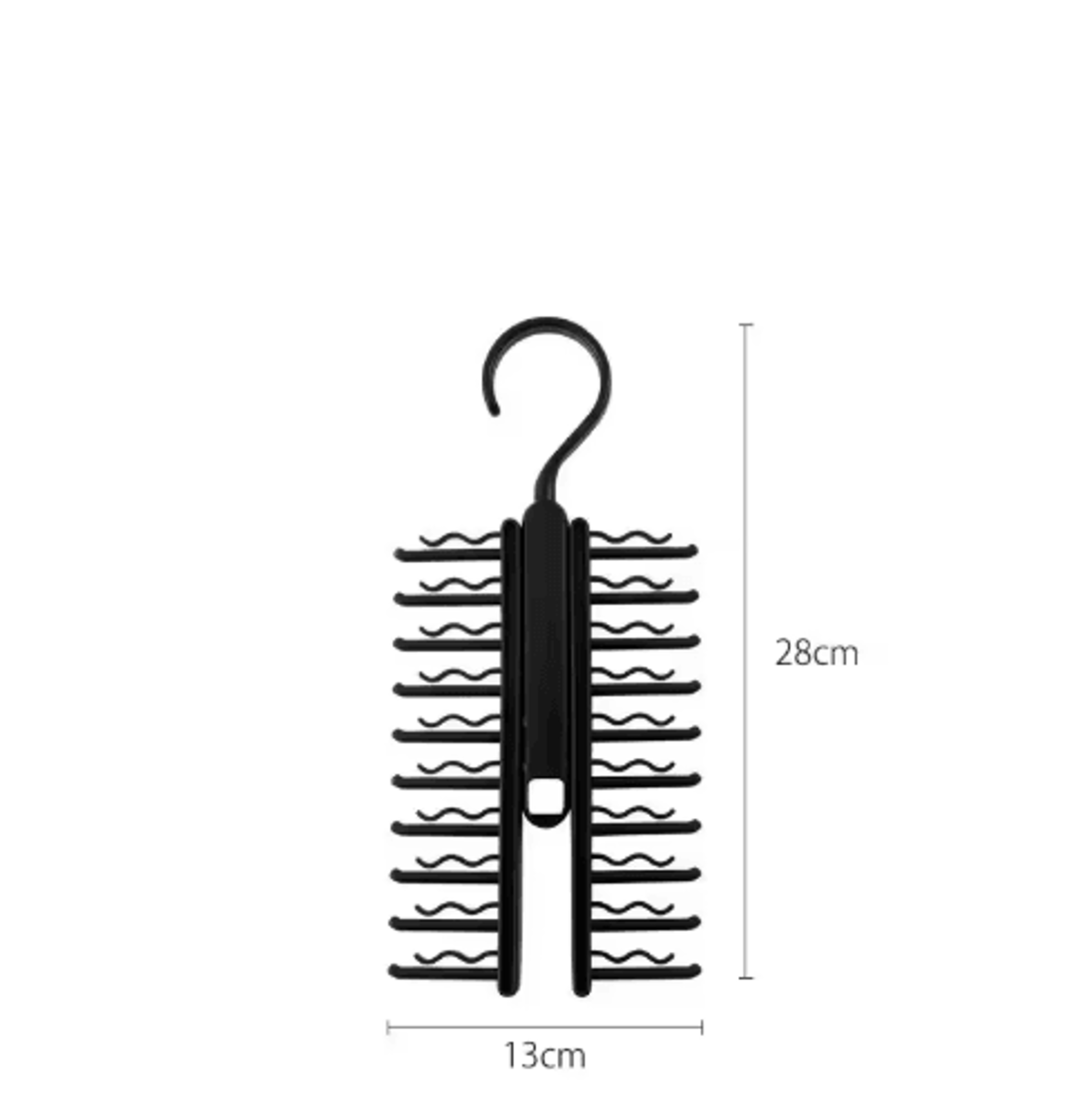 360 Rotatable Tie Hanger  LargeCapacity Necktie  Belt Organizer 20 Rows 3