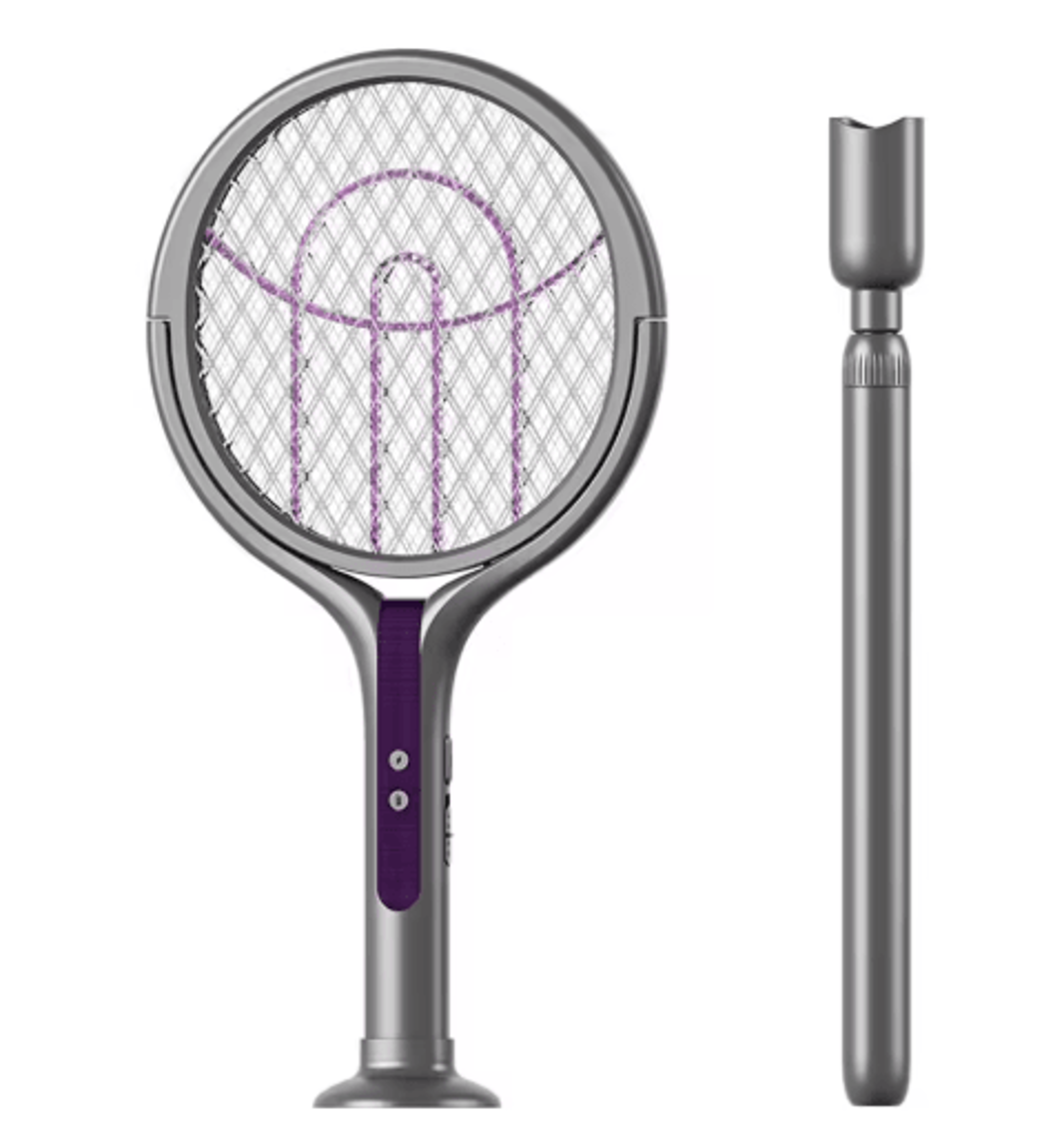 2in1 Rechargeable Electric Mosquito Swatter  Trap Lamp  Retractable Bug Zapper For Home 1