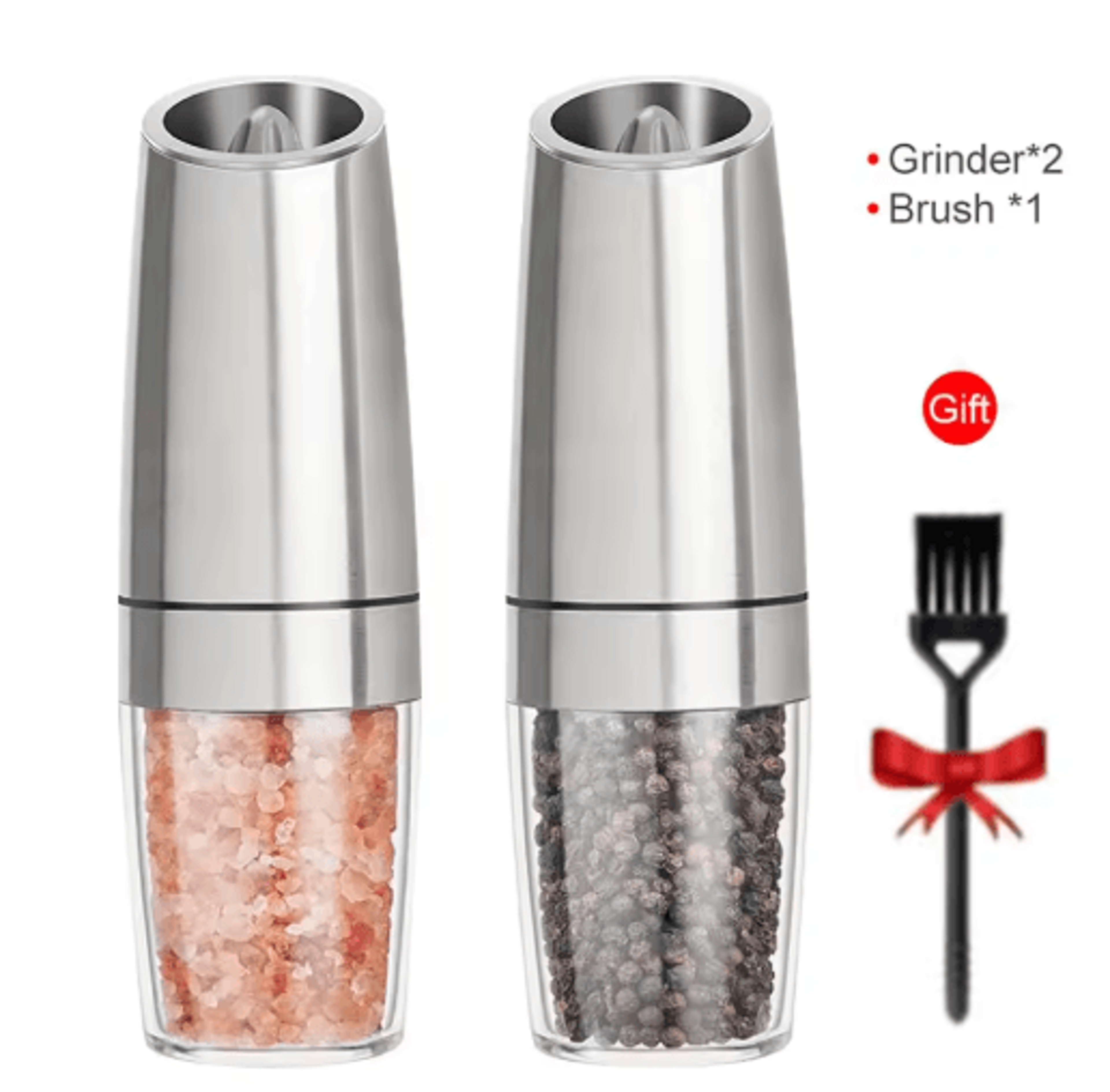 Electric Pepper Mill Set Automatic Gravity Salt And Spice Grinder With LED Light 1