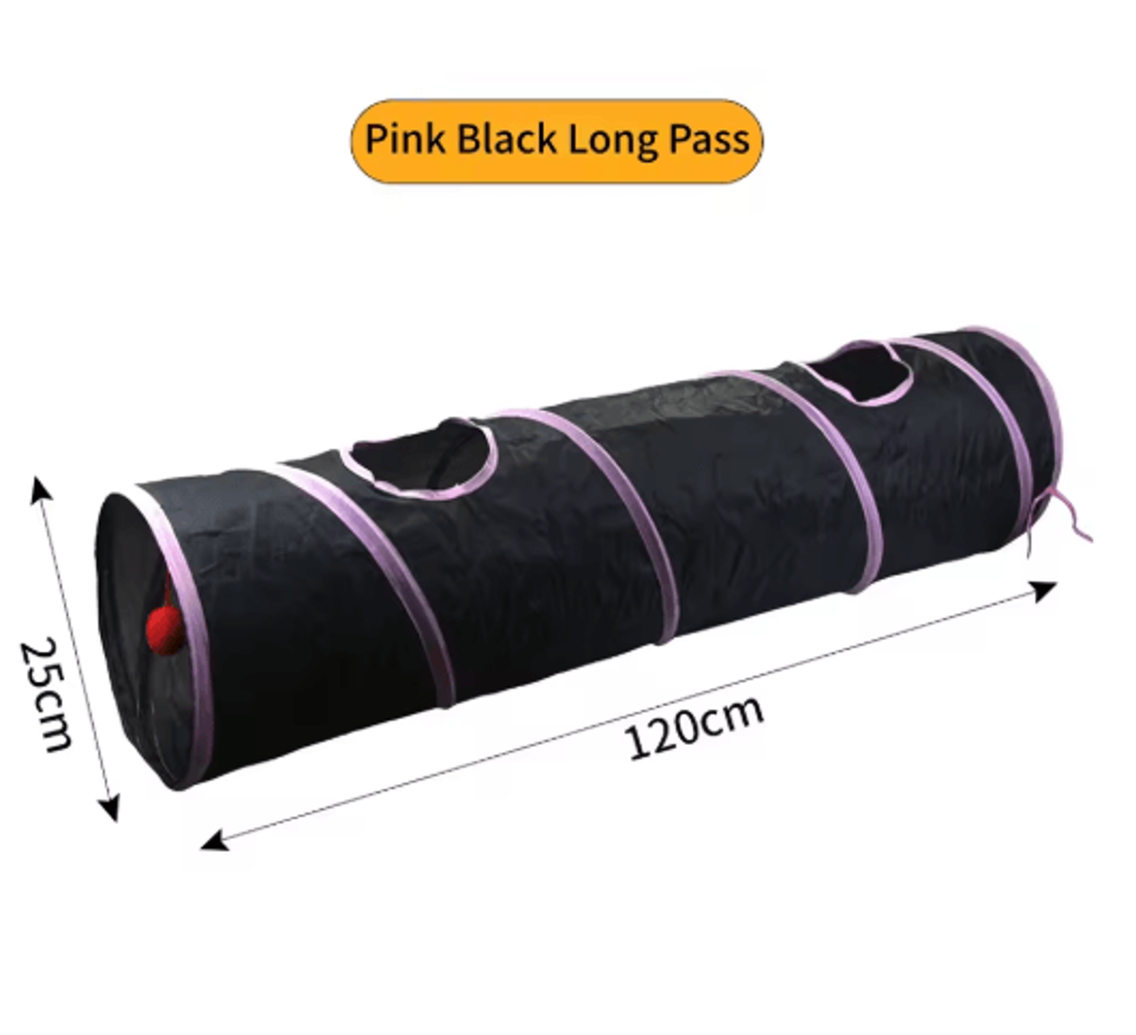 Foldable Cat Play Tunnel Breathable Indoor Cat Toy With Crinkle Paper 10
