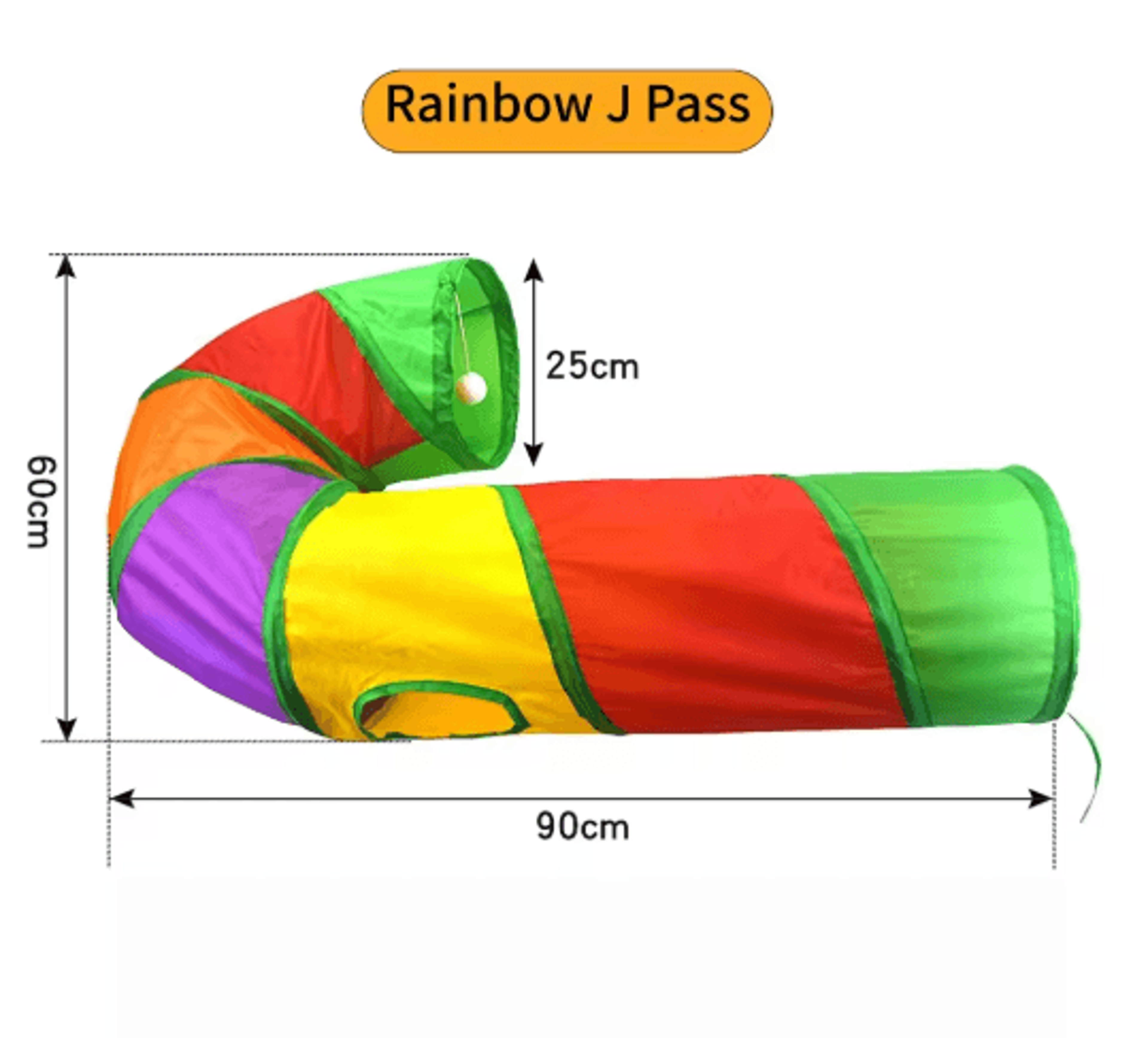 Foldable Cat Play Tunnel Breathable Indoor Cat Toy With Crinkle Paper 12