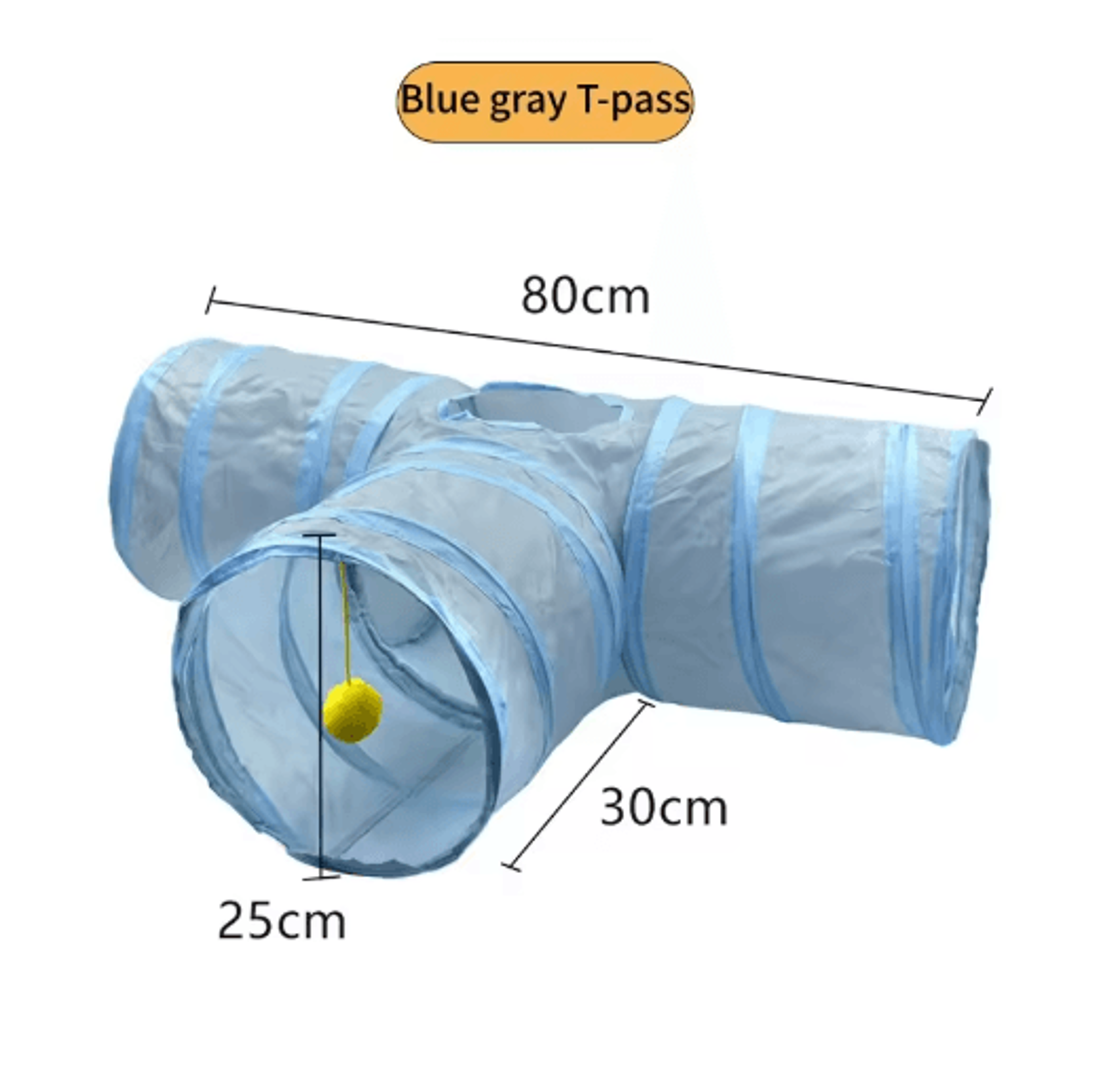 Foldable Cat Play Tunnel Breathable Indoor Cat Toy With Crinkle Paper 16