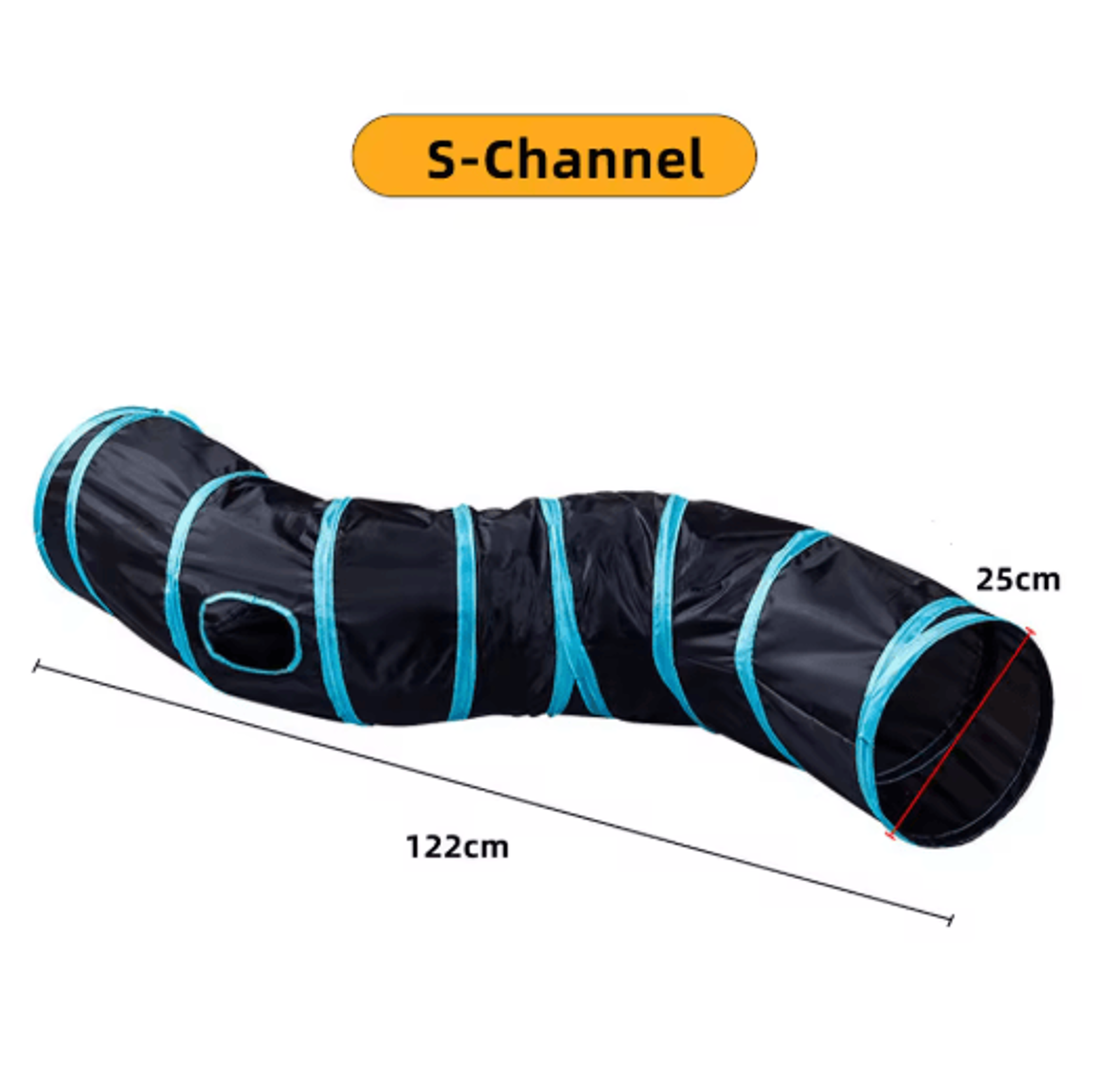 Foldable Cat Play Tunnel Breathable Indoor Cat Toy With Crinkle Paper 18