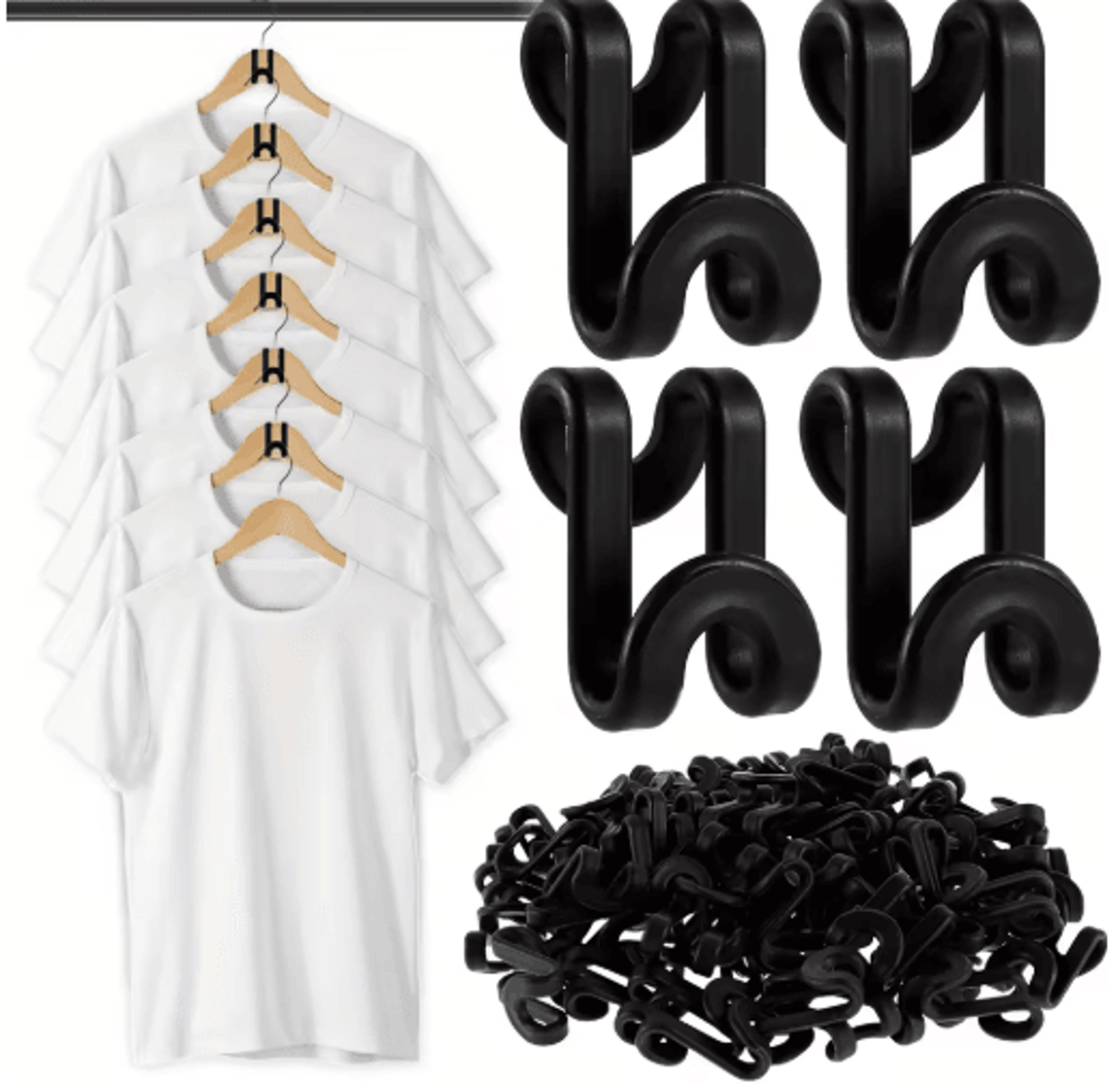Velvet Hanger Connector Hooks  Clothes Organizer  SpaceSaving Extenders 10pcs 5