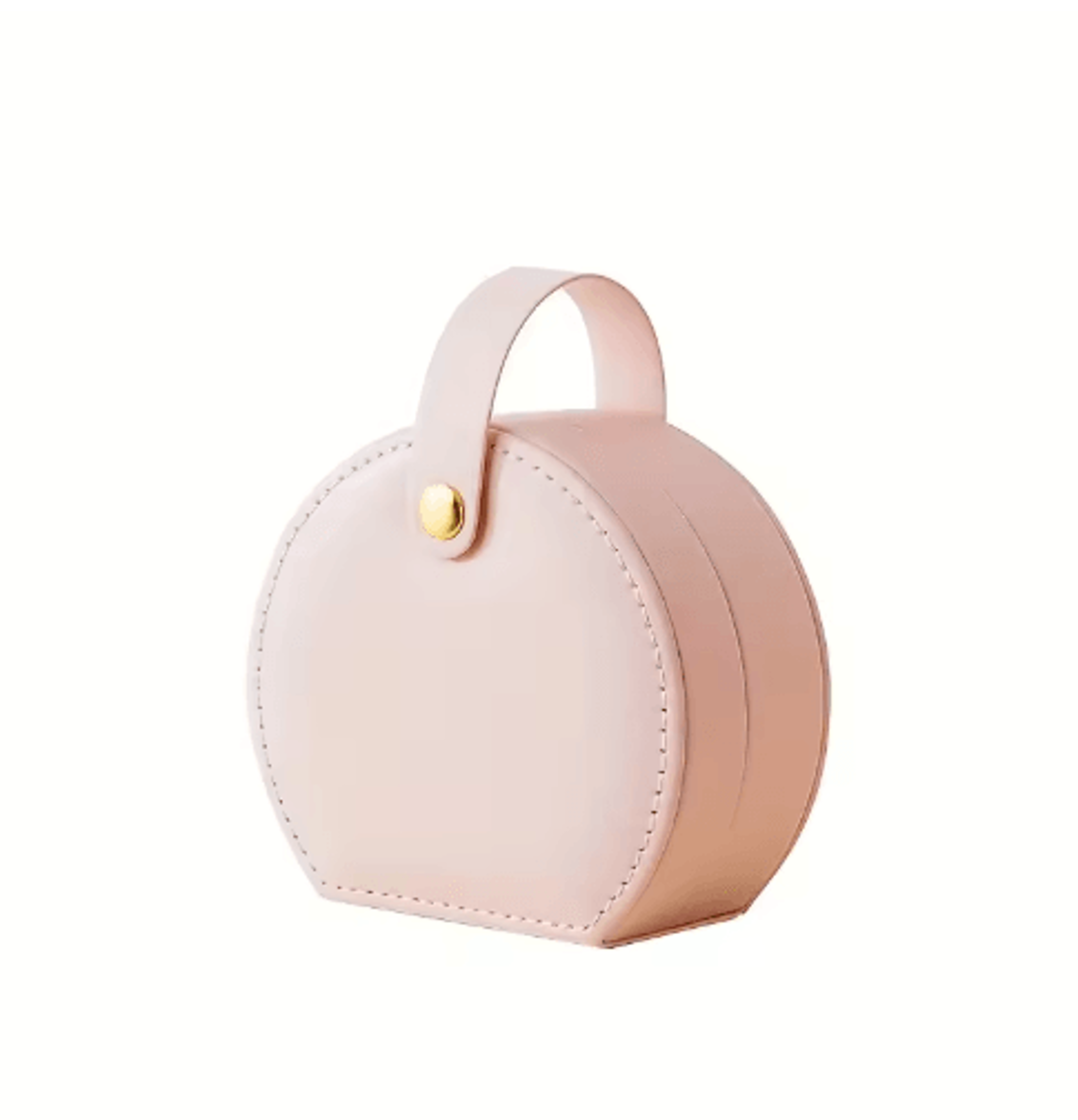 Semicircle Portable Jewelry Box  Mini Travel Jewelry Case Organizer 1