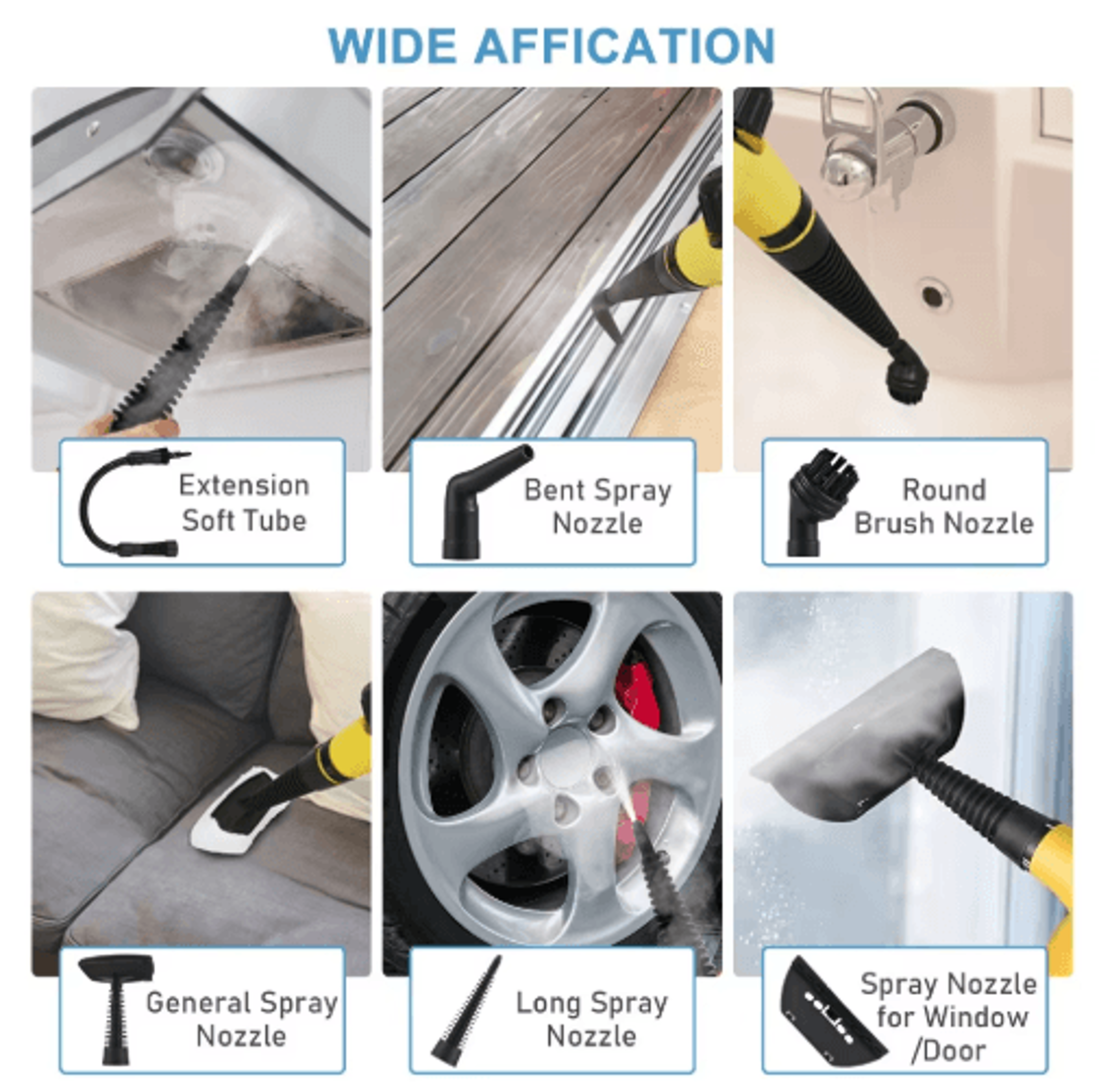 Handheld HighTemperature Steam Cleaner  Powerful Grease  Grime Removal Tool 3
