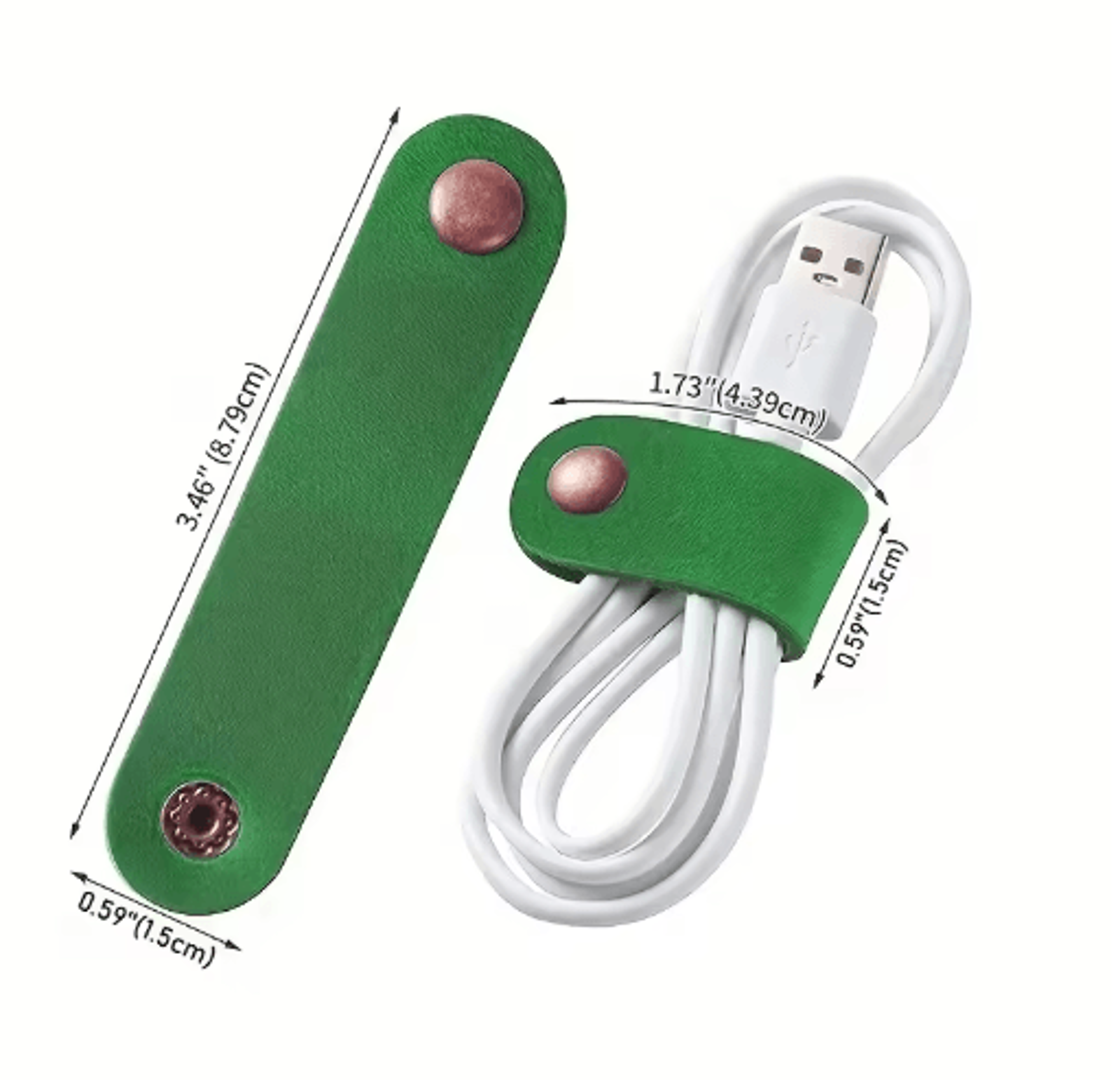 PU Leather Cable Organizer Straps  Reusable Cord Management Ties For Home Office  Travel 2