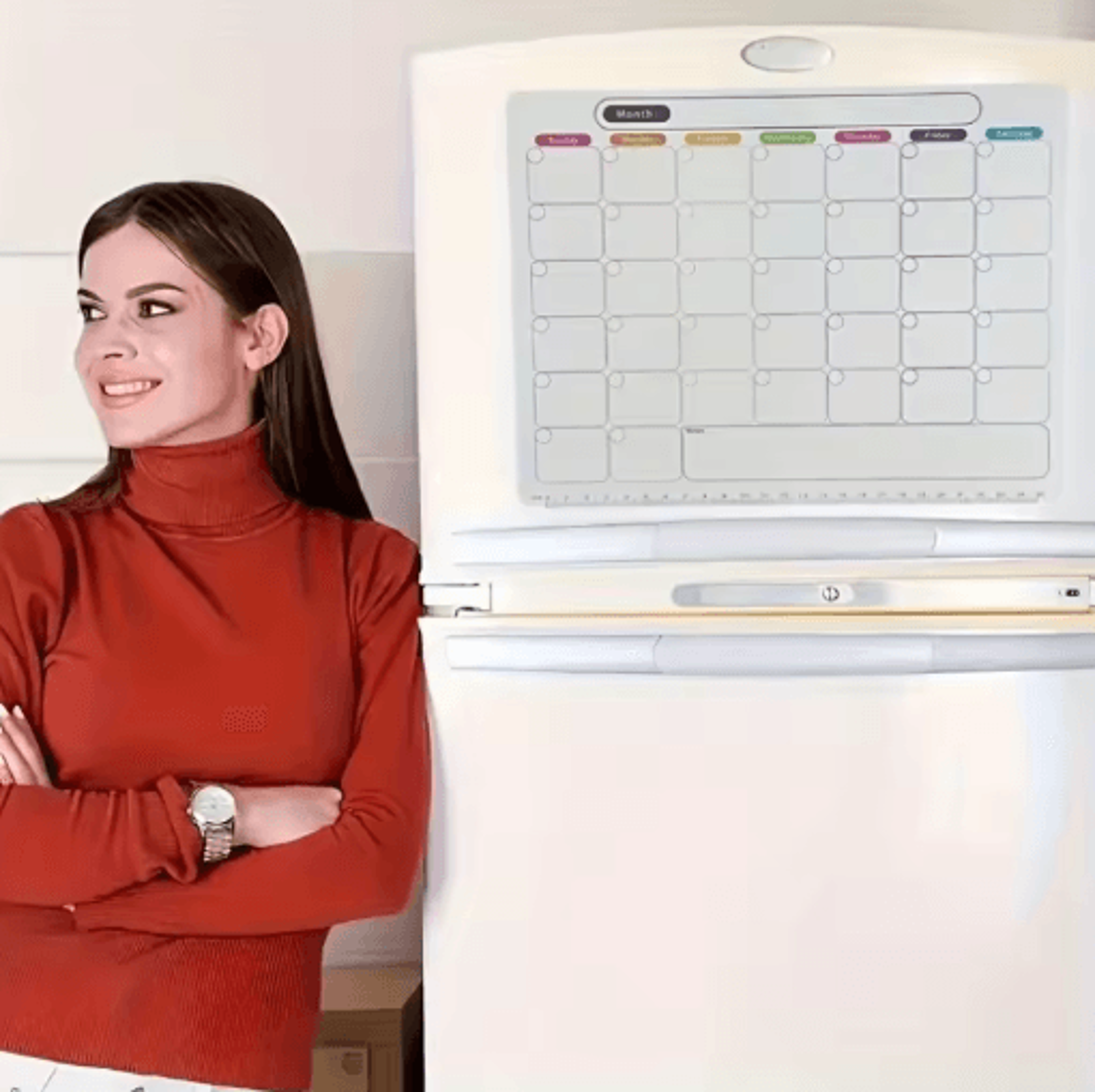 Magnetic Memo Message Board  Reusable Erasable Refrigerator Note Pad  Weekly Planner 0