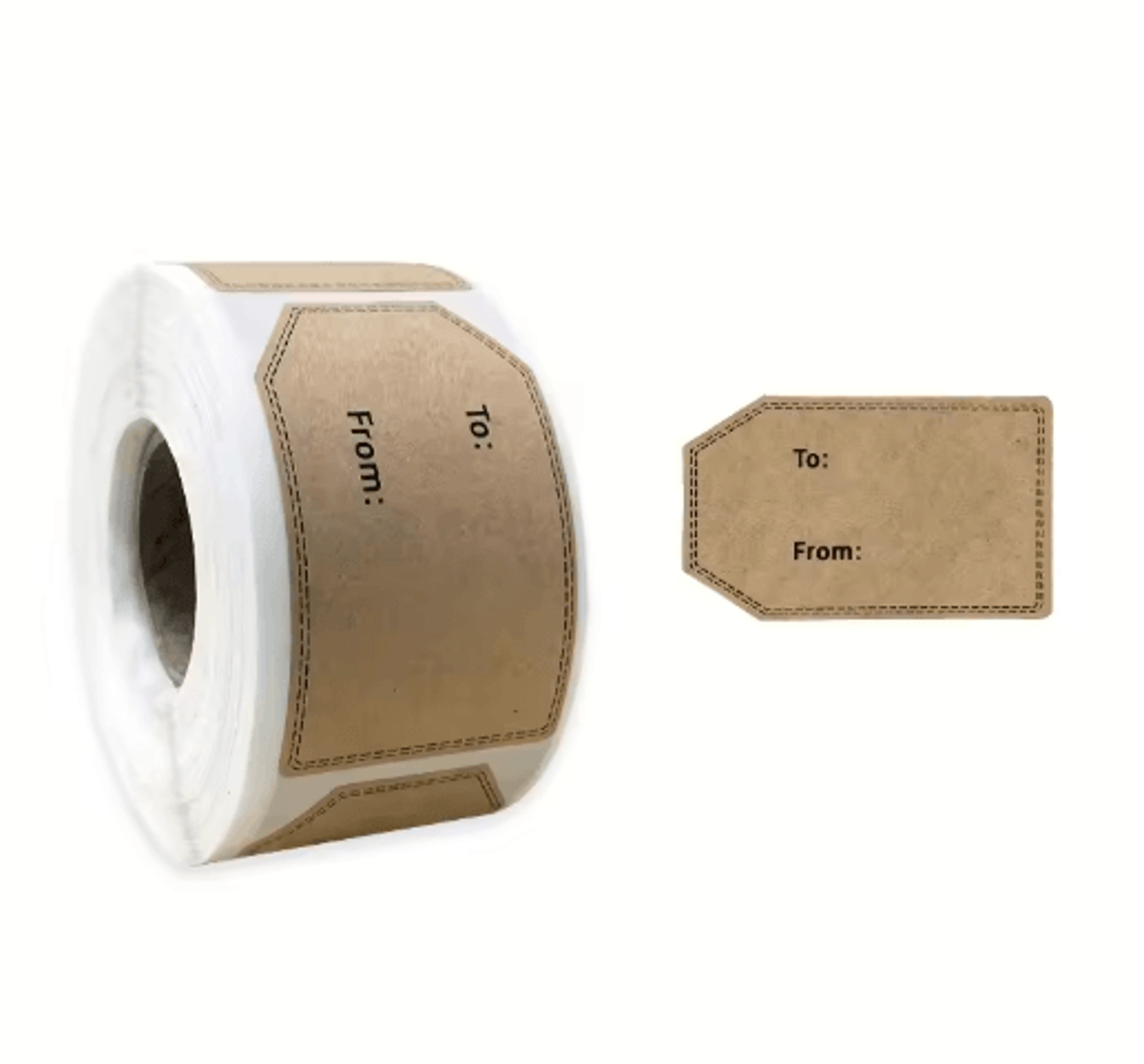 Kraft Paper Handmade Gift Tag Stickers 300Pack  Decorative Packaging  Party Labels 0