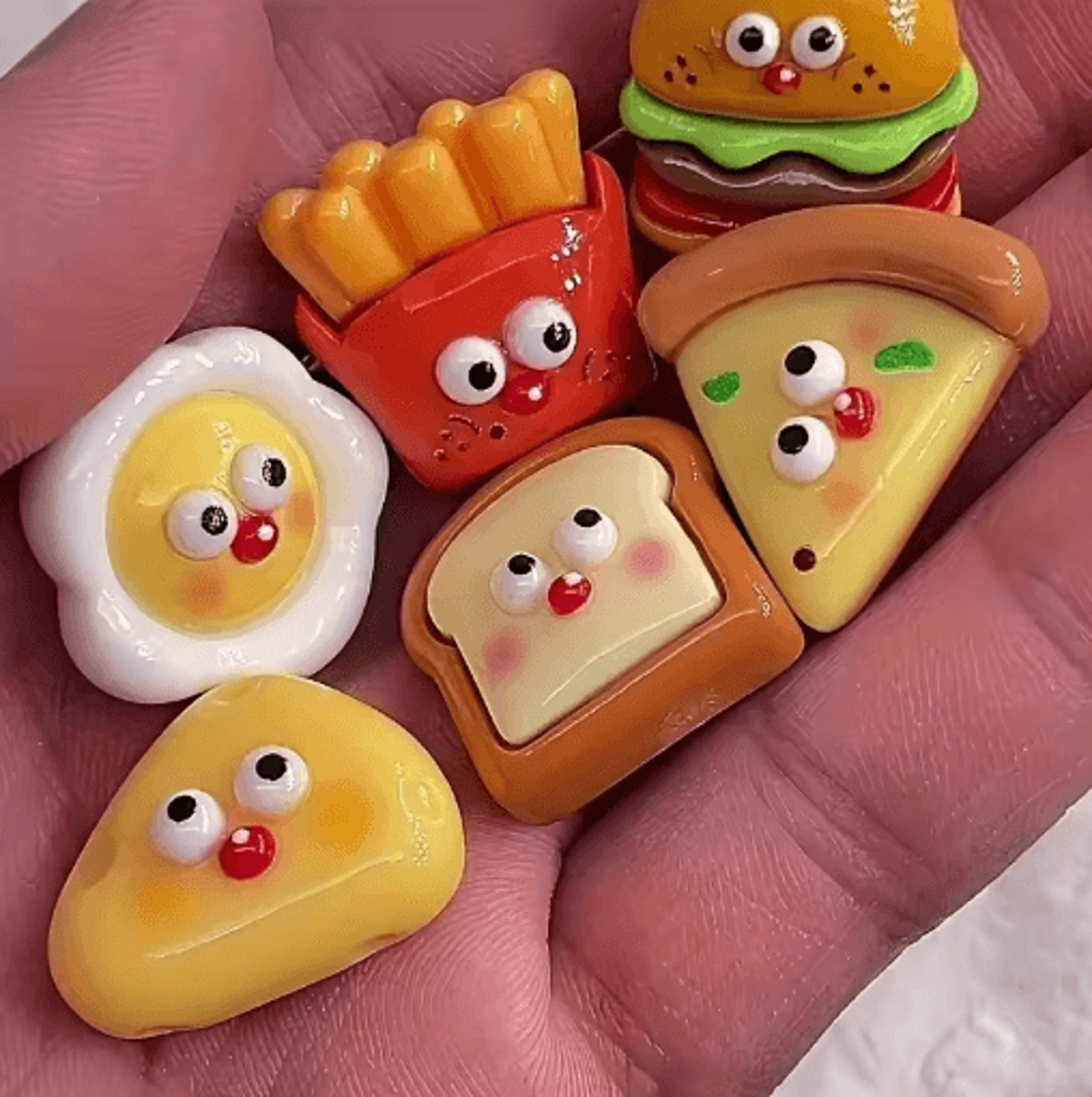 Kawaii Cartoon Food Refrigerator Magnets 8Pack  Cute Decorative Fridge  Locker Magnets 3