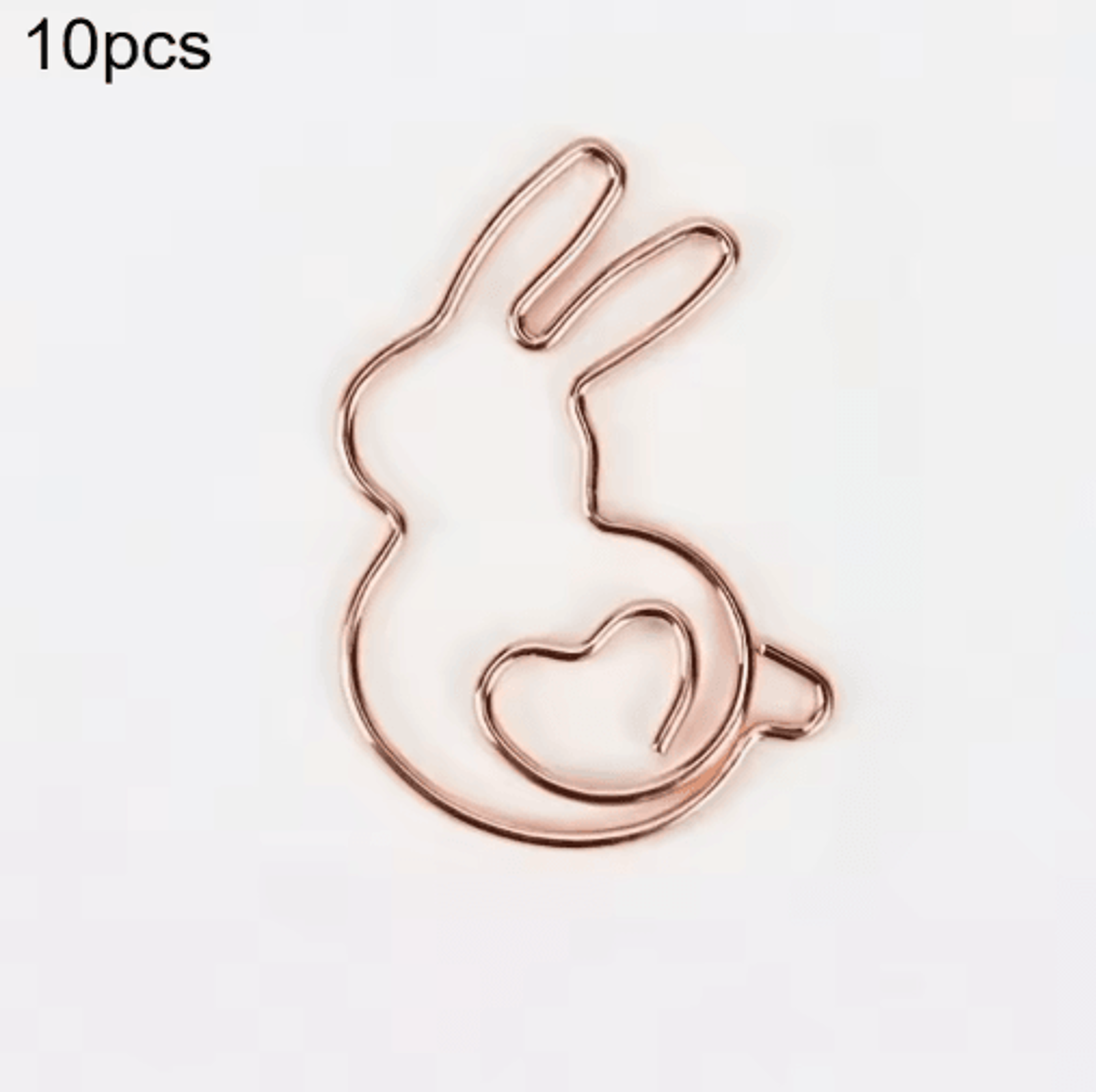 Rabbit HeartShaped Paper Clips 10Pack  Cute Bookmarks  DIY Craft Accessories 2