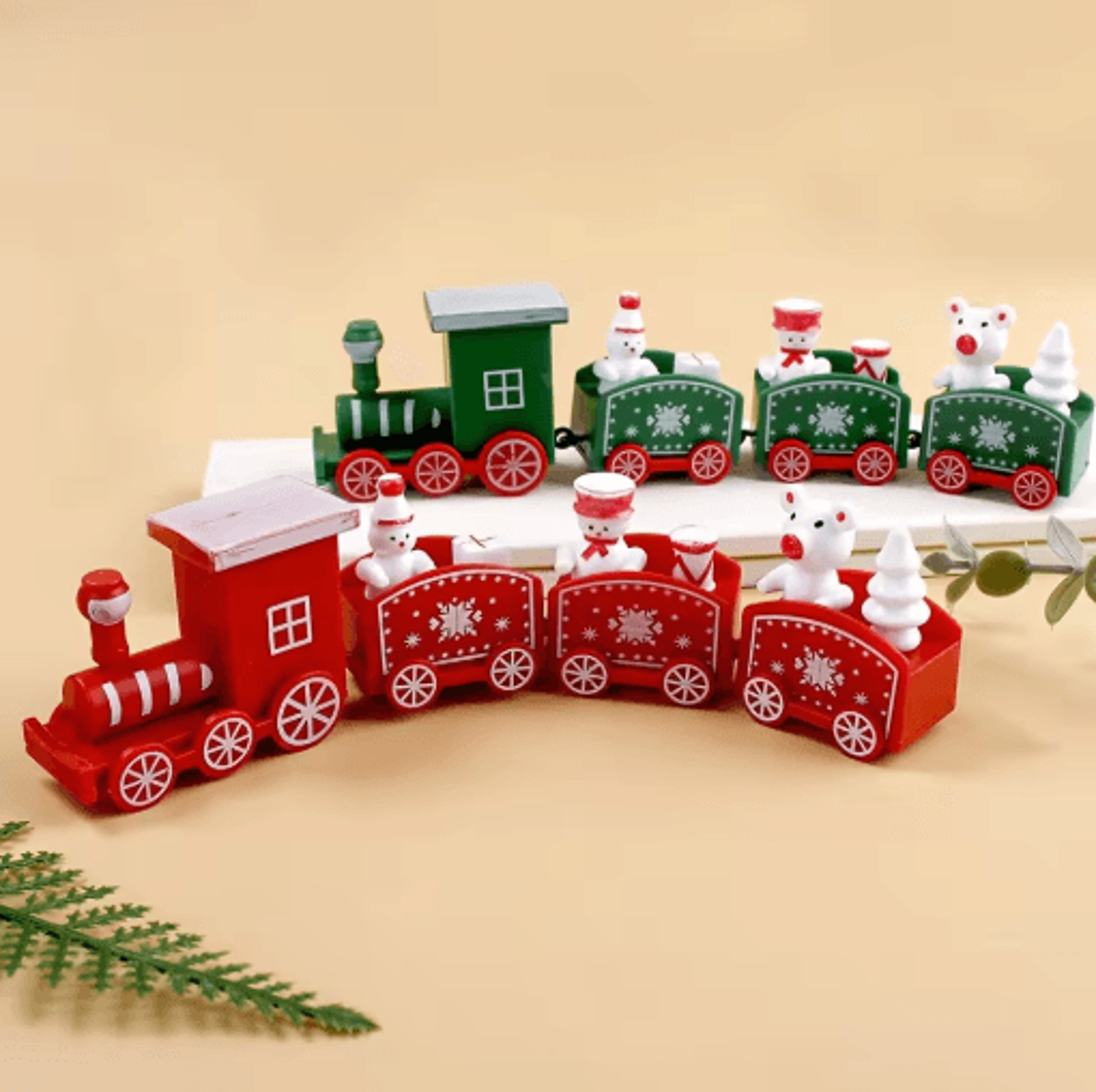 Decorative Plastic Train Figurine  Collectible Home  Holiday Party Ornament 0