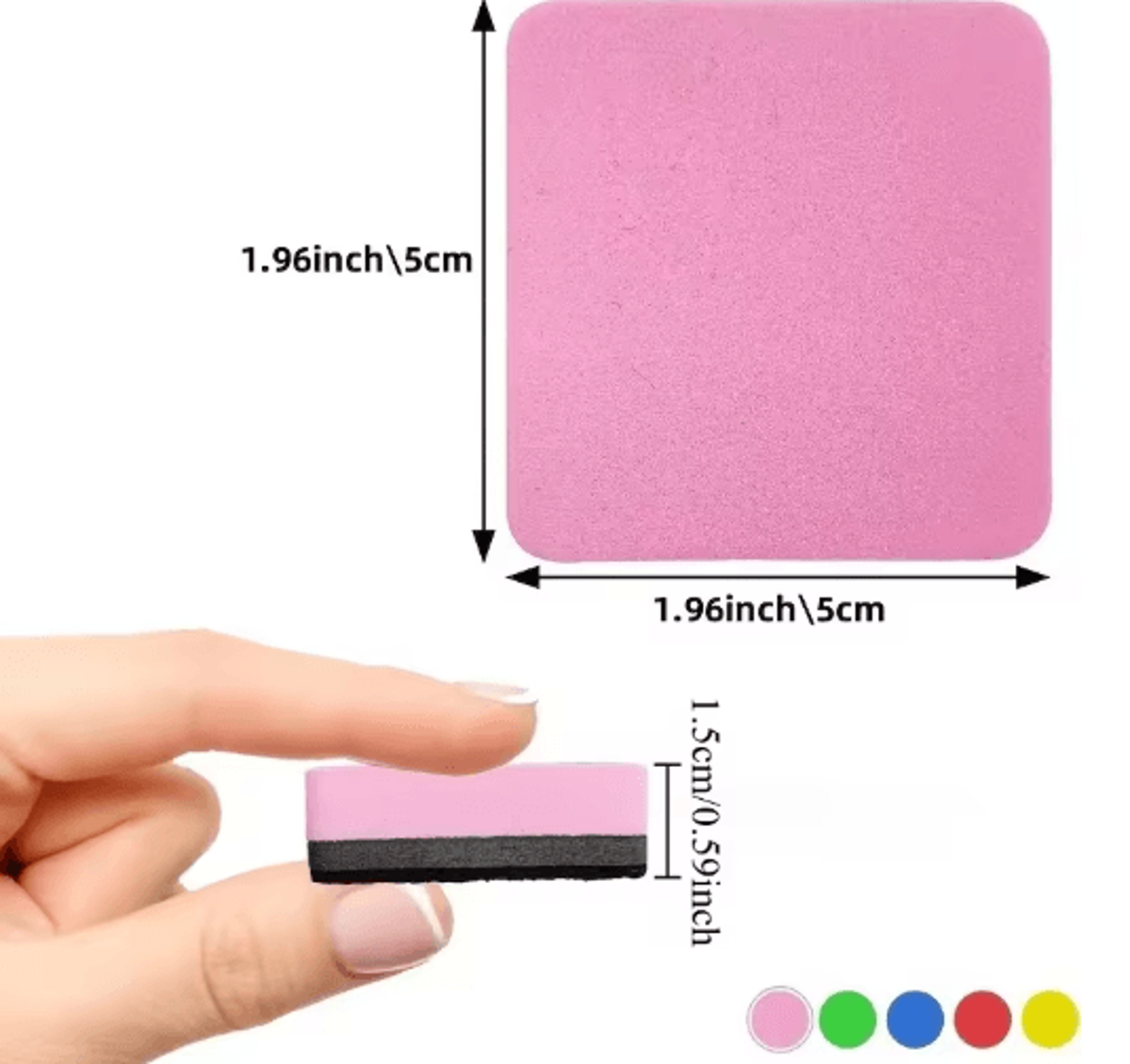 Magnetic Whiteboard Erasers 10Pack  DualColor Marker Cleaner For Office  Classroom Use 2