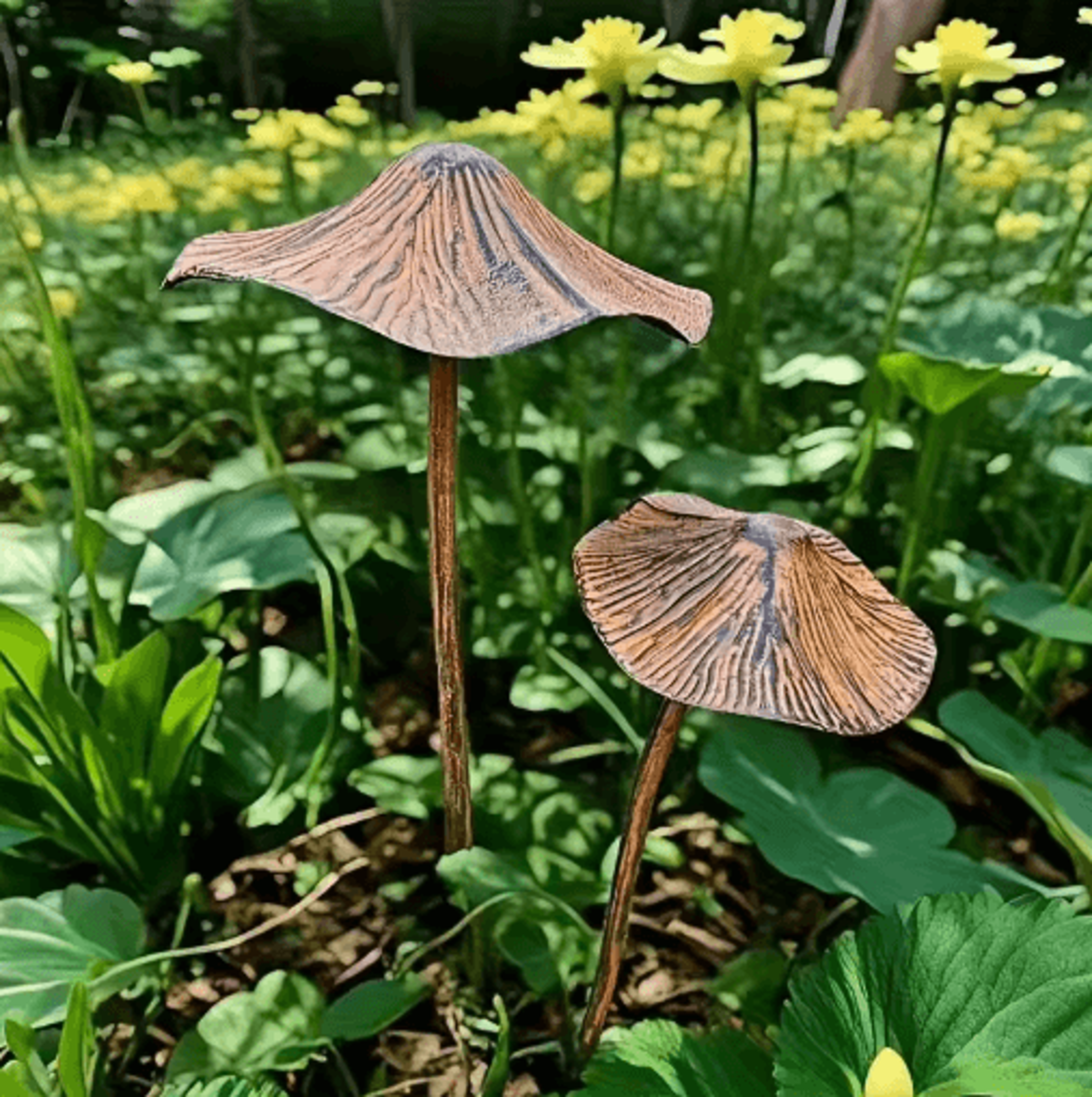 Retro Rusty Metal Mushroom Garden Decor 3Piece Set  Vintage Outdoor Mushroom Statues 4