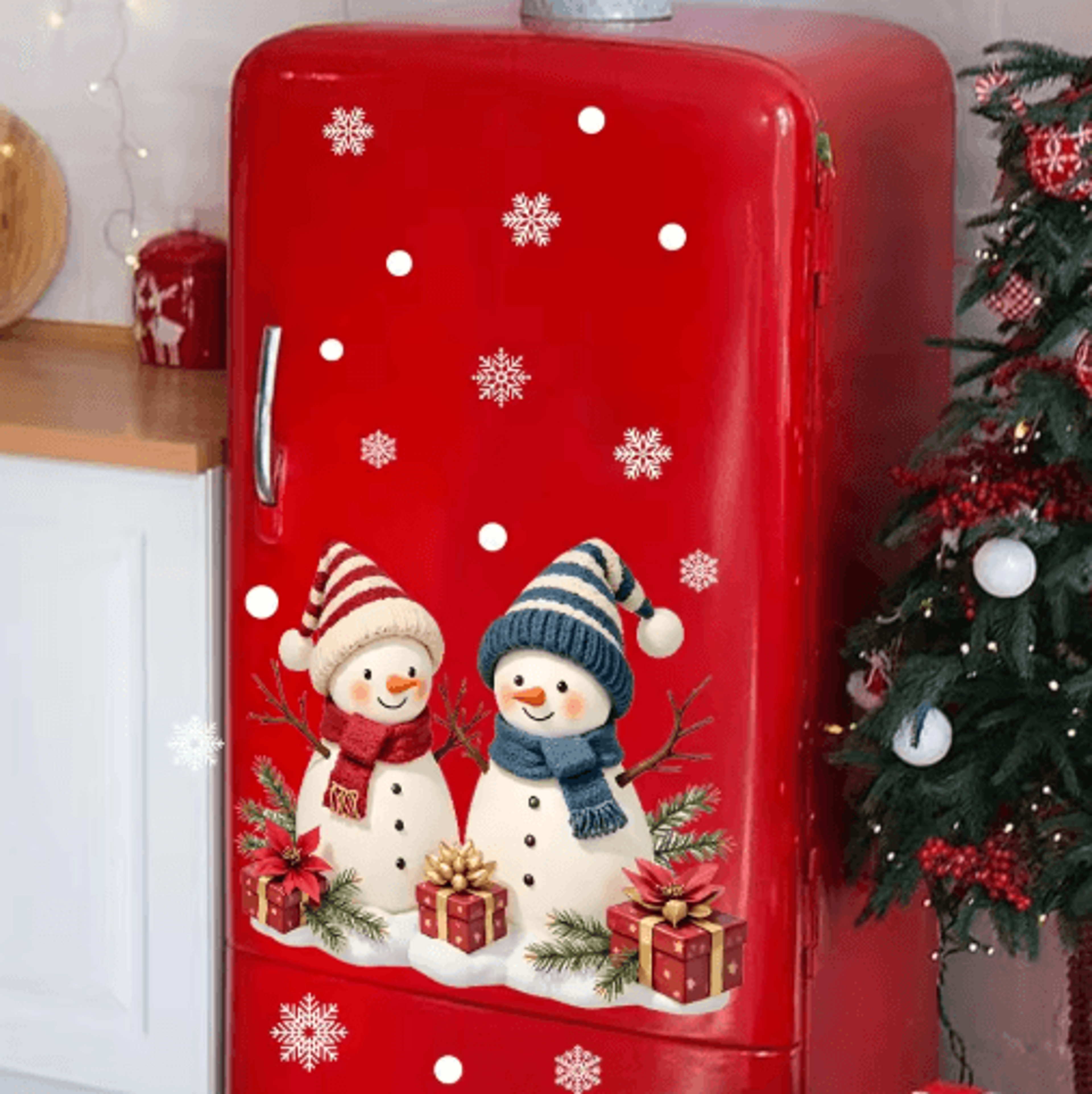 Christmas Snowman Window Clings  Removable Static Cling Holiday Decal For Windows 6