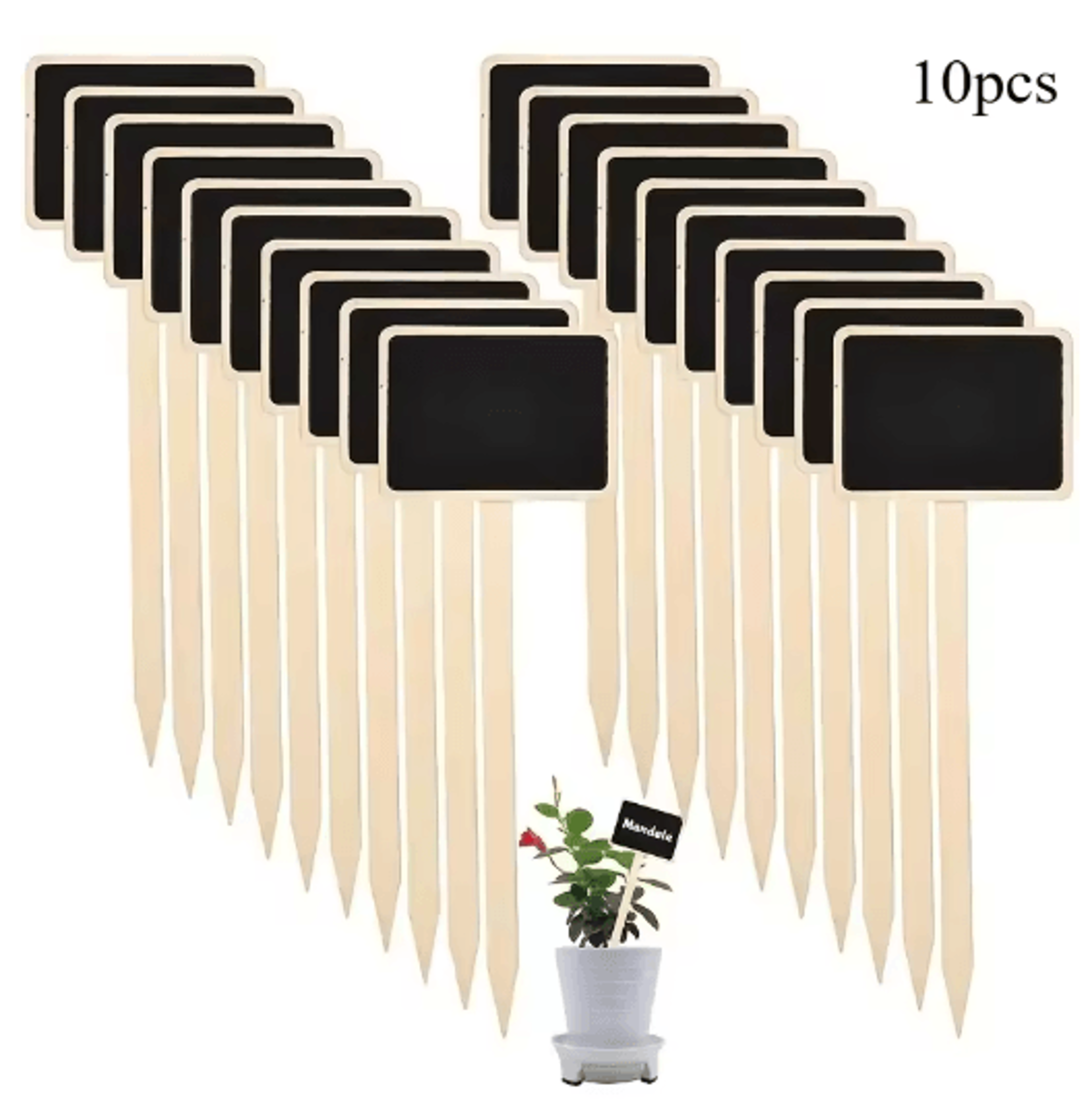 Rustic Wooden Plant Labels 10pcs And 20pcs T Shaped Blackboard Garden Signs For Plant Marking 1