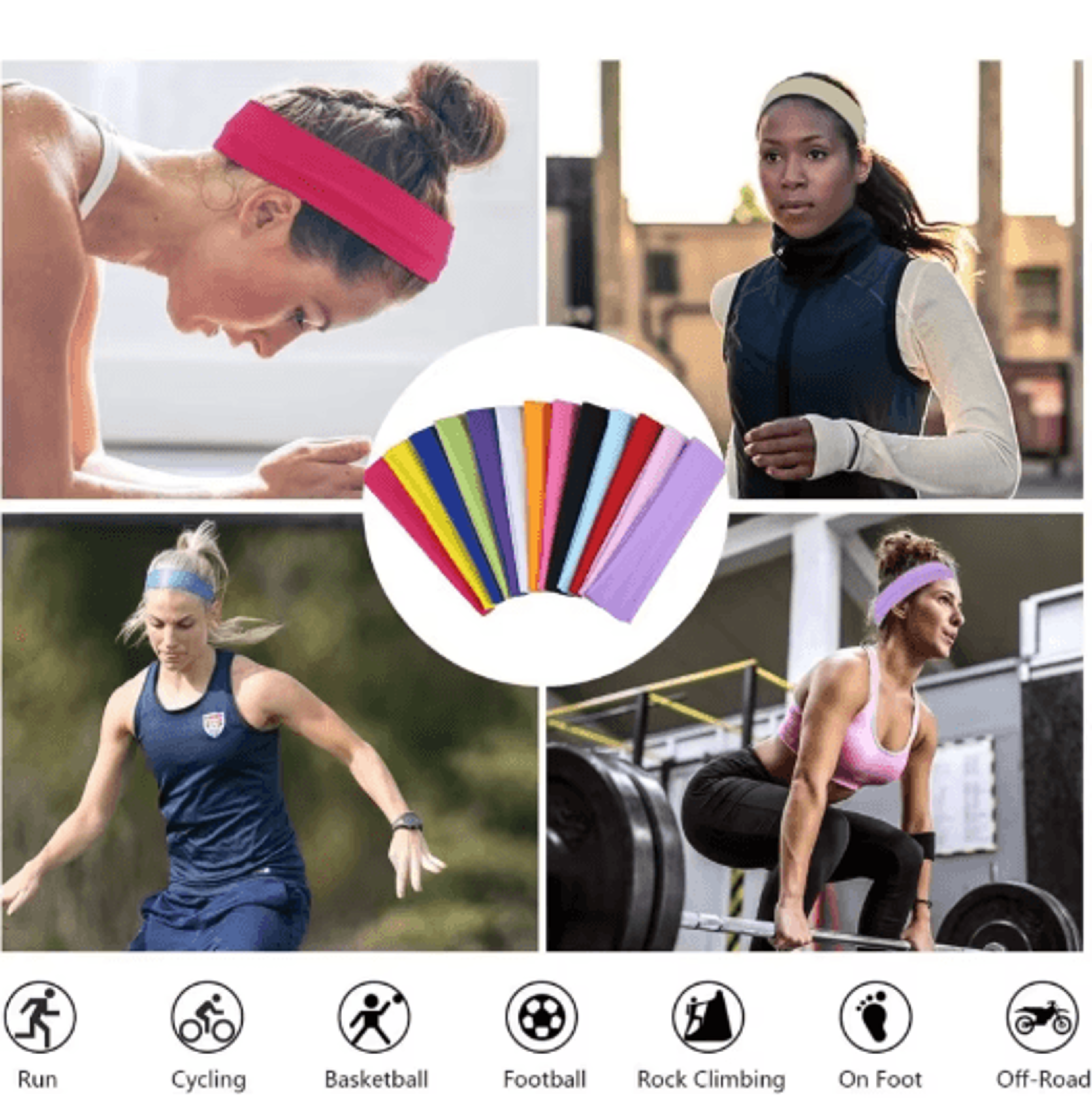 Elastic Knitted Hair Bands For Women  Solid Color Fashion Headbands For Sports Yoga  Makeup 3