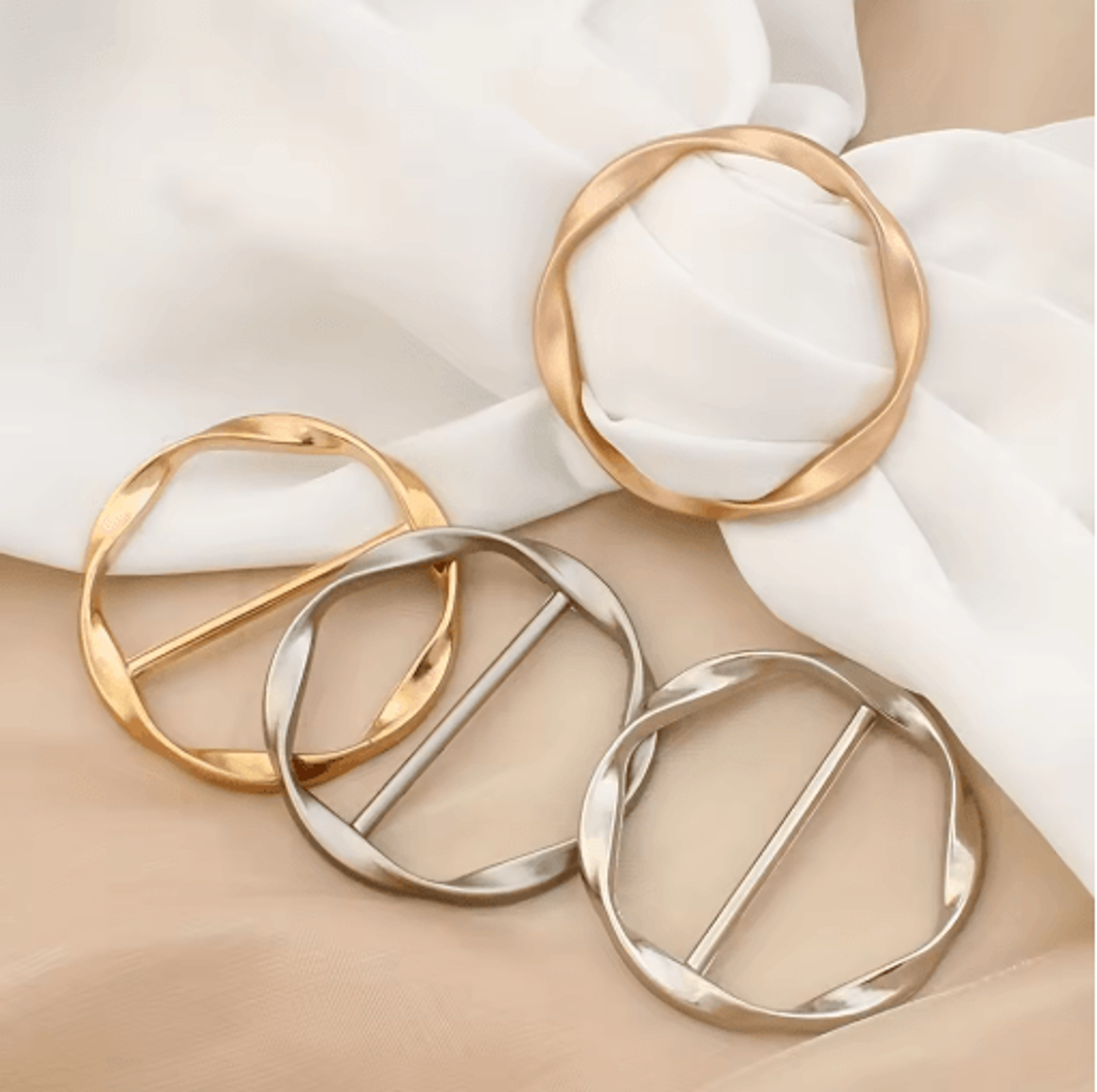 Adjustable Shirt Ring  Scarf Buckle Set 5Pack  Multipurpose Fashion Belt Accessories 5