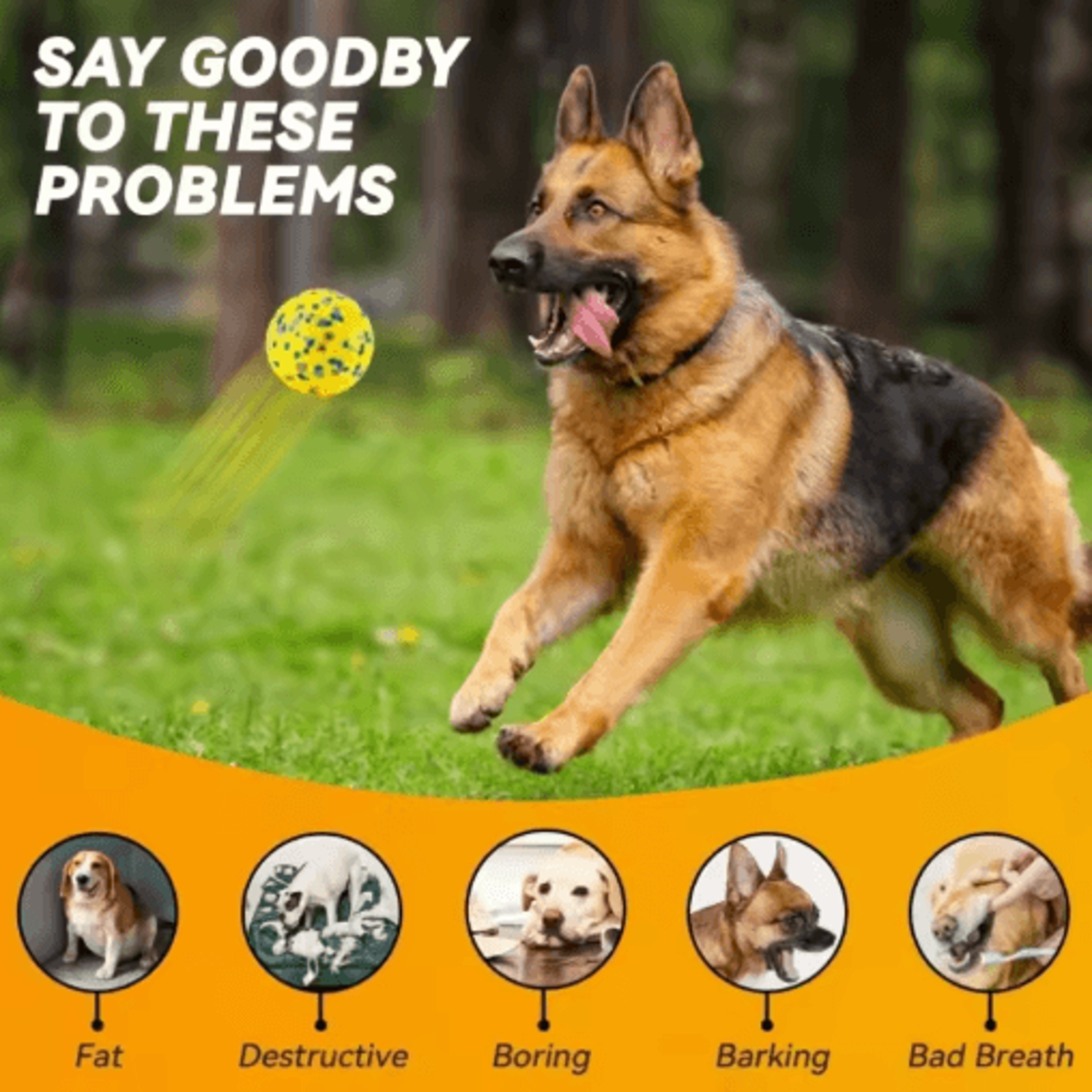 HighElastic Dog Toy Ball  Durable Interactive Tennis Ball For Play  Training 3