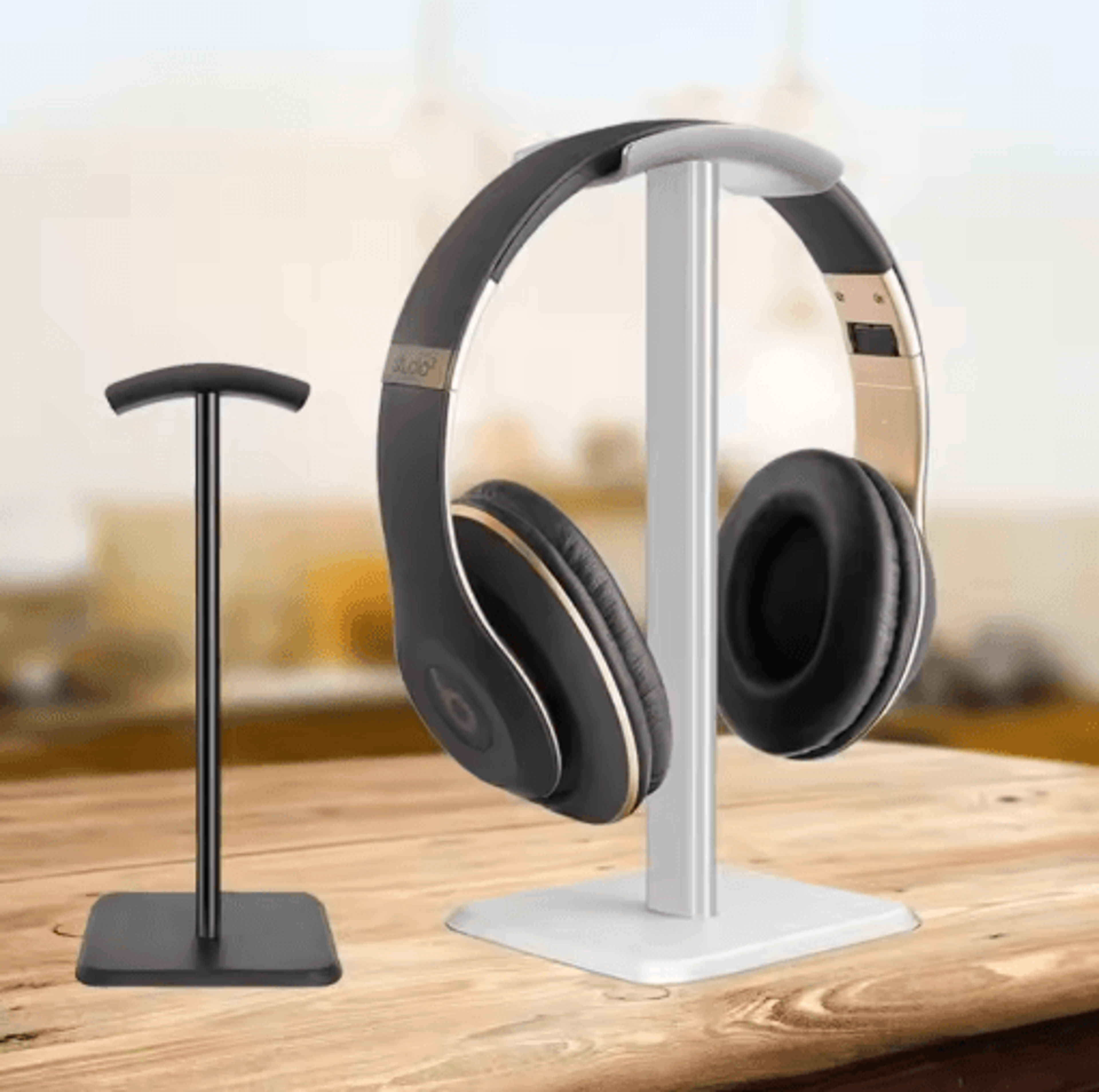 universal gaming headset stand – non-slip detachable headphone holder for desks