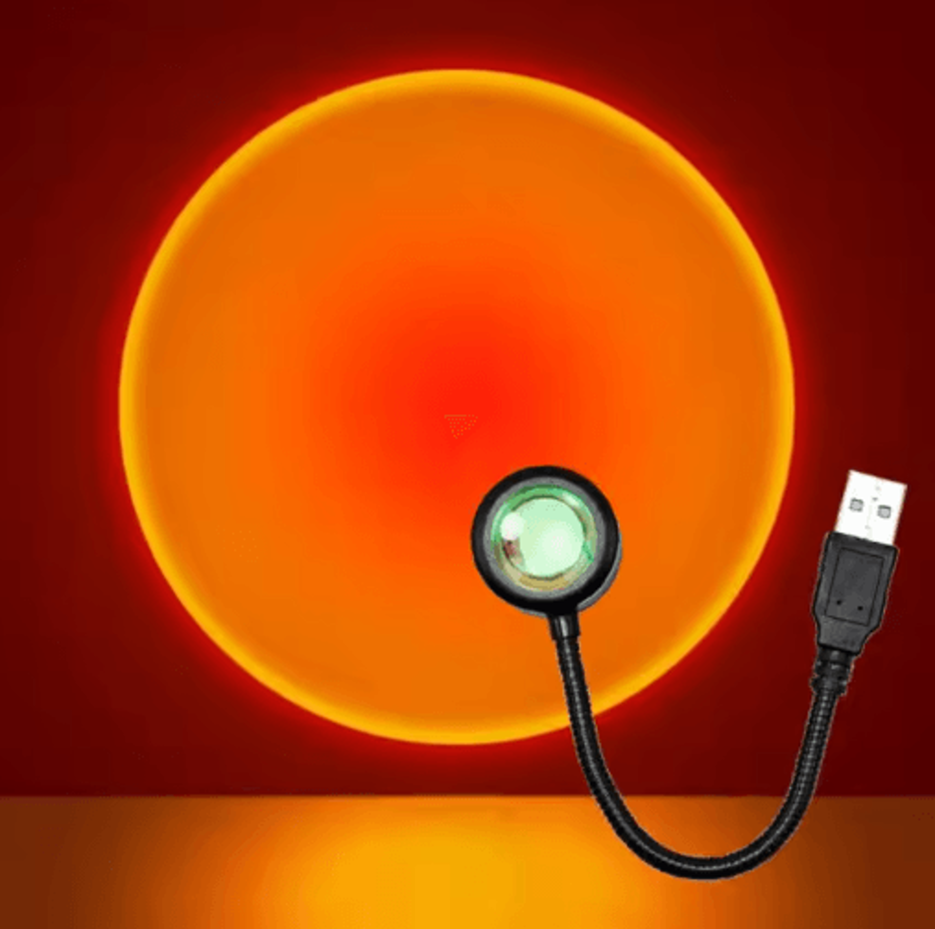LED Sunset Projector Lamp  Rainbow Mood Light For Atmosphere  Creative Spaces 1