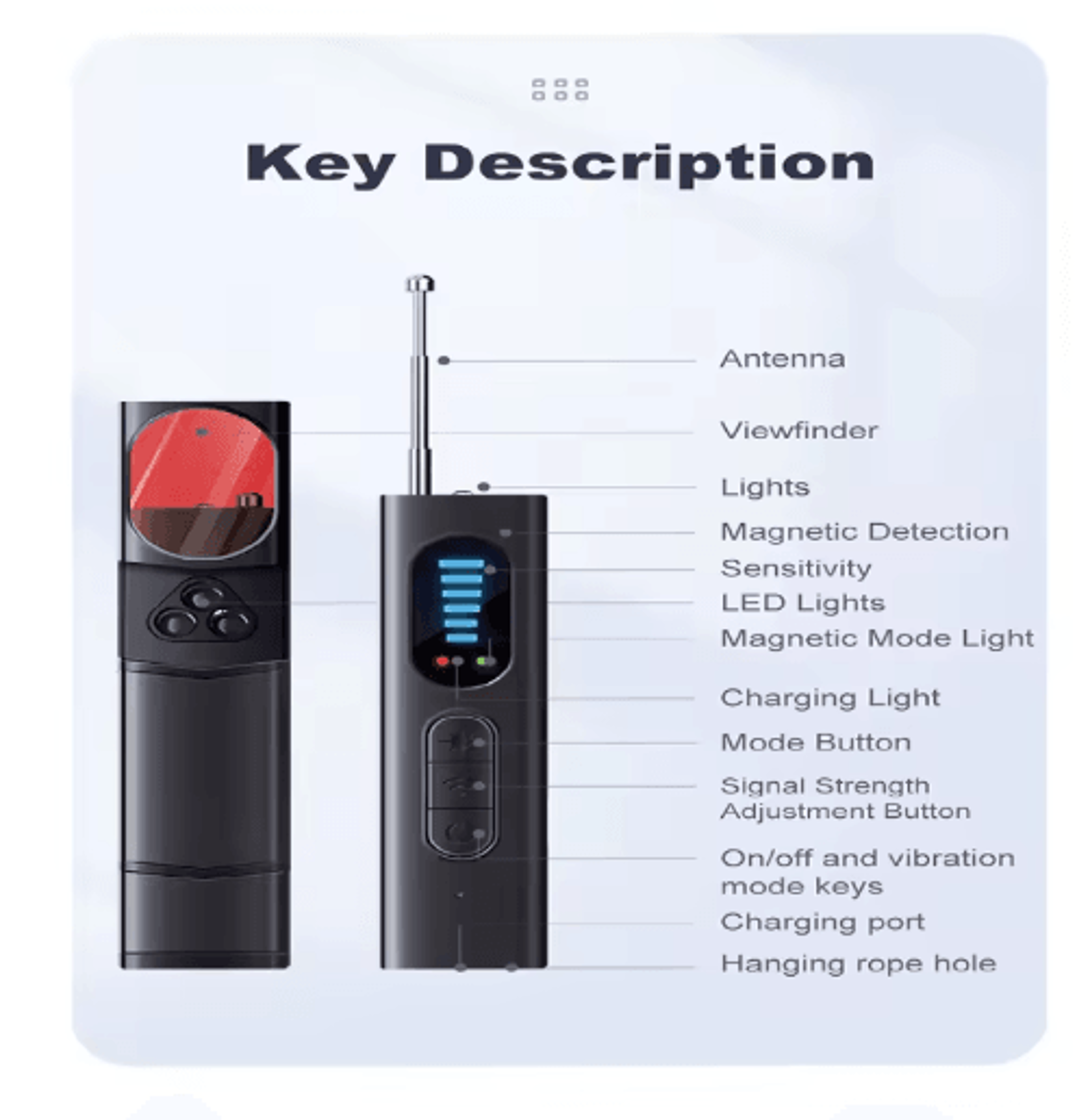 Hidden Camera Detector  Professional Wireless Signal  Infrared Privacy Scanner 2