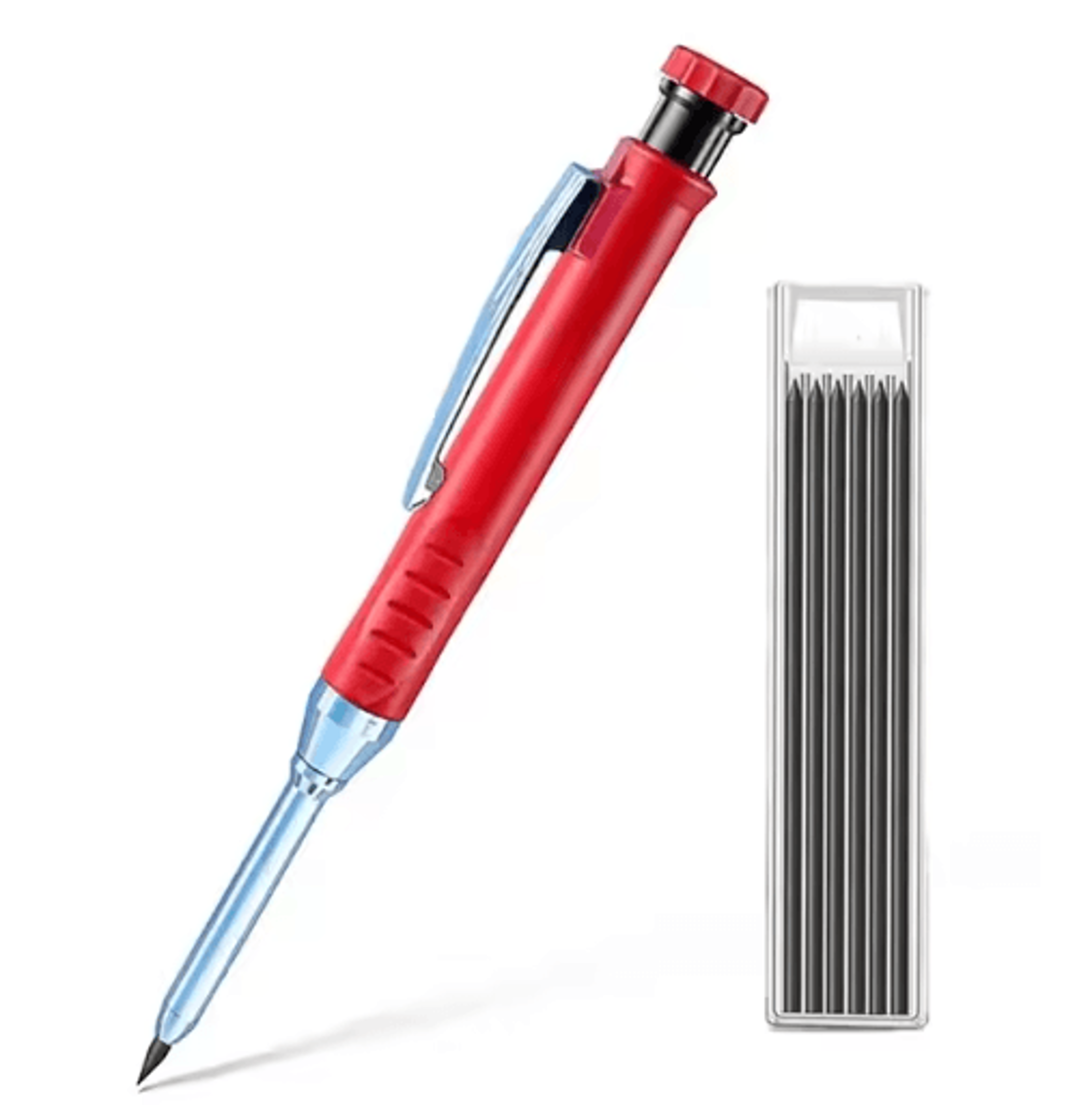 28mm Carpenter Mechanical Pencil Set  Long Head Marking Tool With Sharpener 7