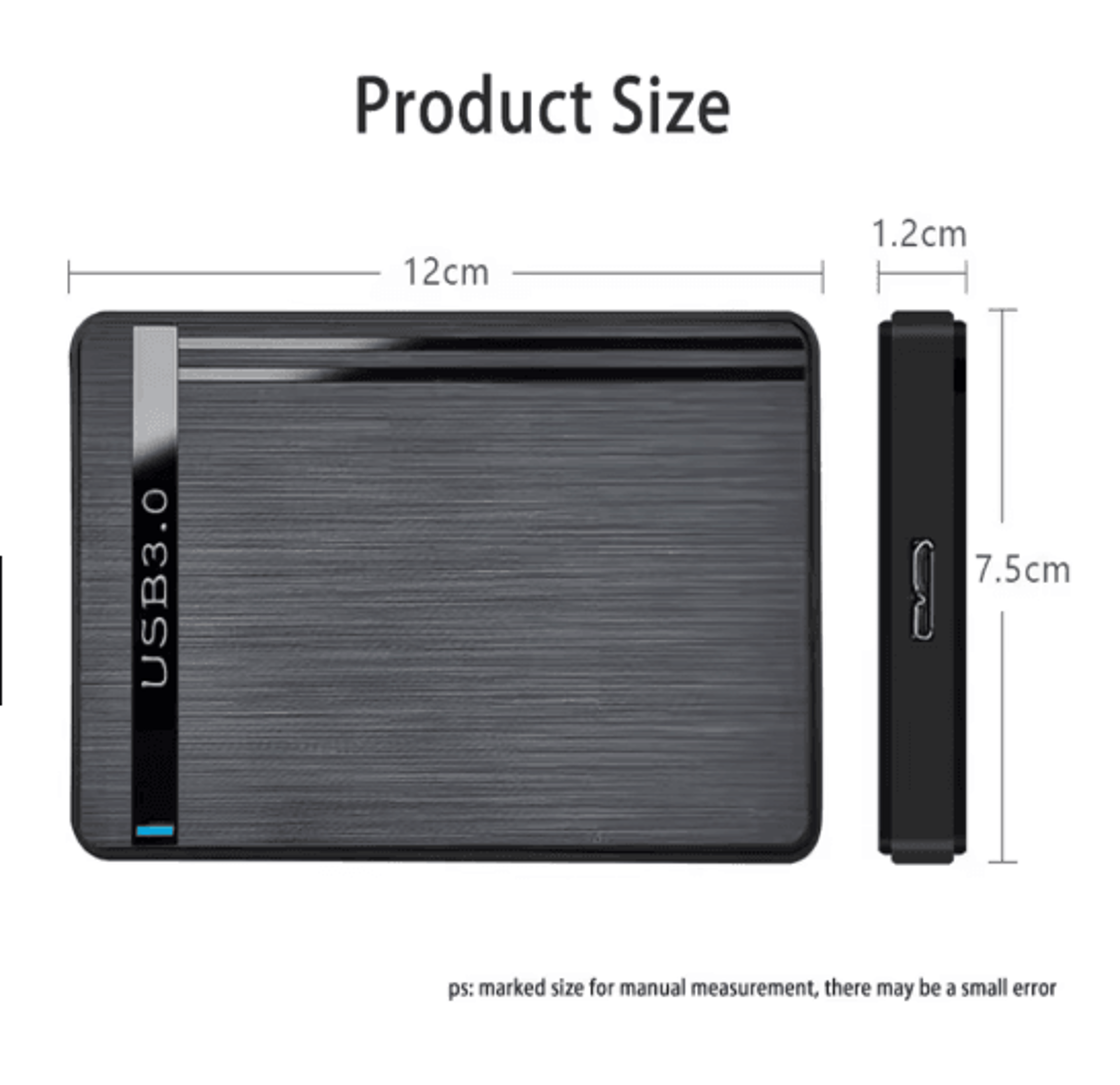 HDD Enclosure SATA To USB C External Hard Drive Case With USB Support 5Gb 5
