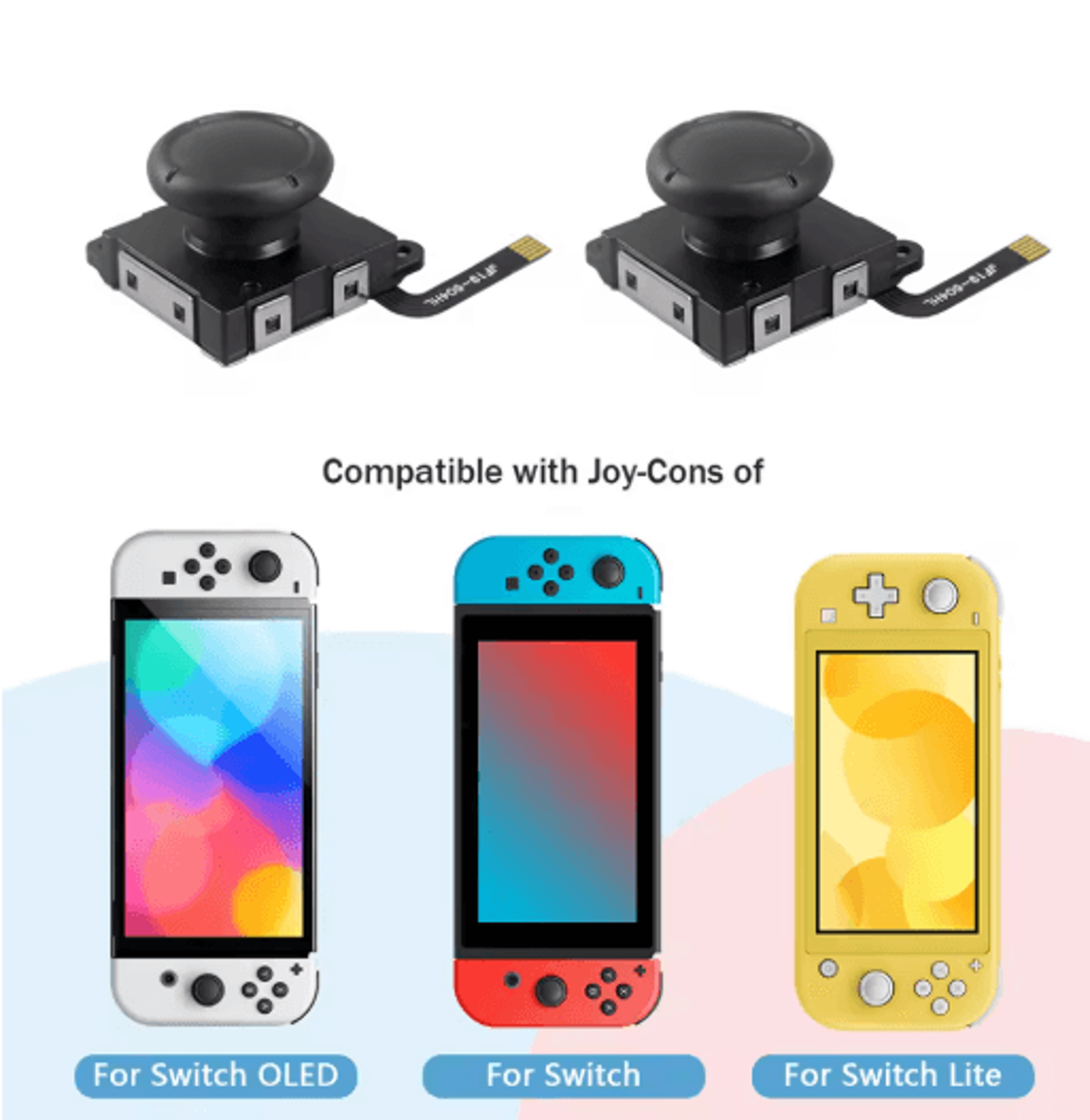Replacement 3D Analog Joystick For Switch 2 Pack Thumb Stick Repair Parts For Joy Con Lite And OLED 4