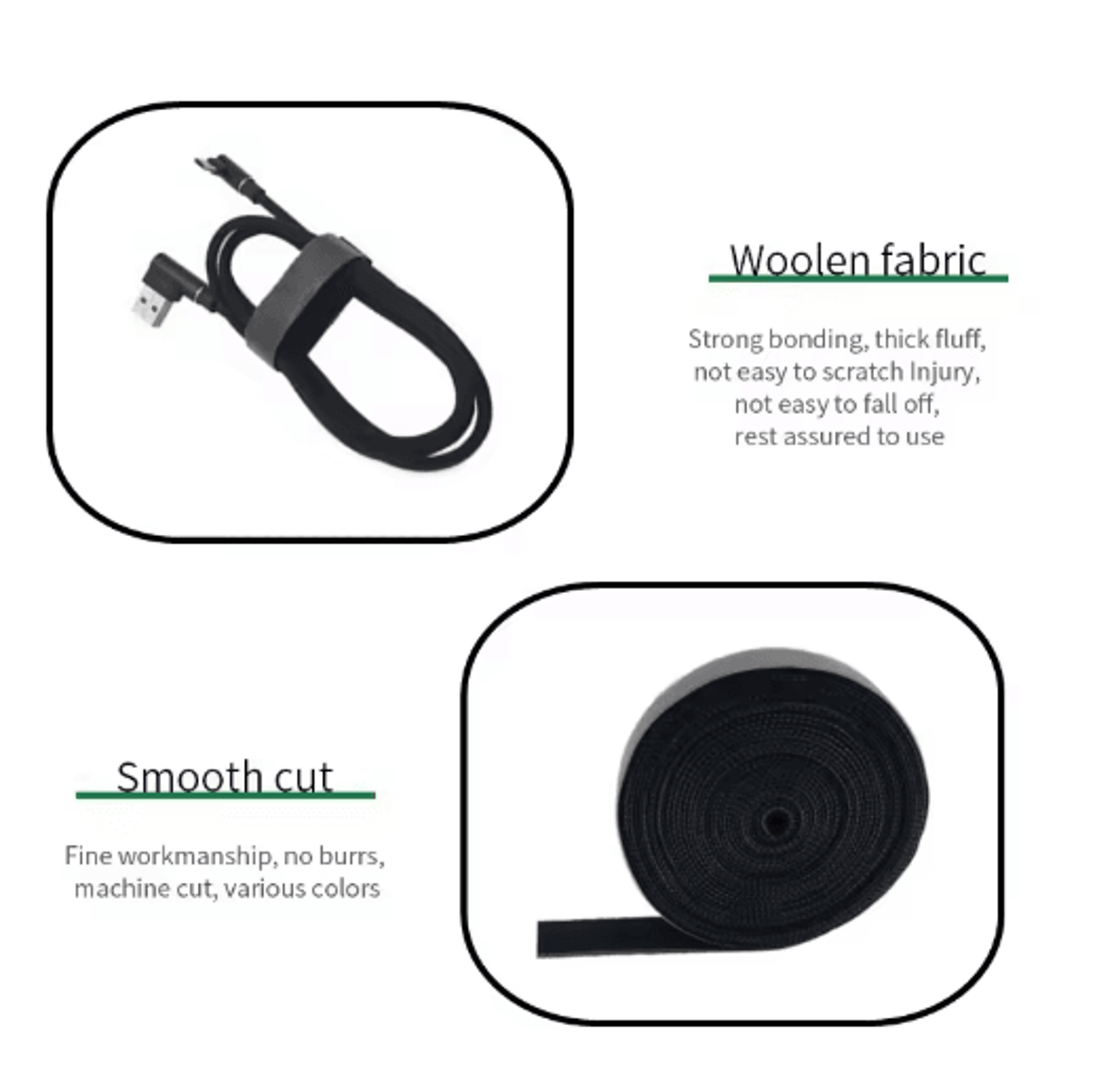 Flexible Cable Organizer Tape 1m To 5m Wire Winder And Cord Management Protector 6