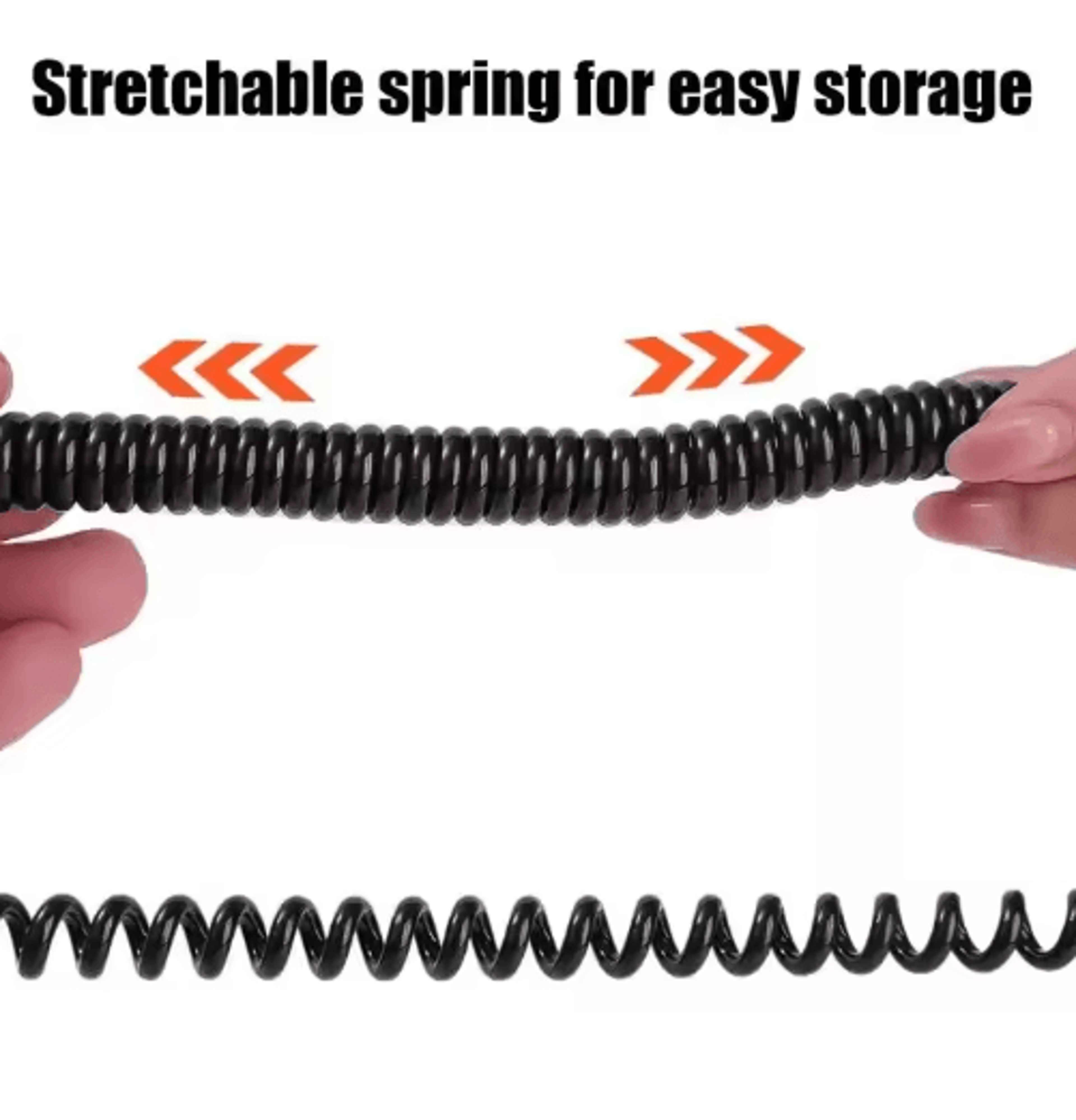 120W USBC To USBC Car Charging Cable  5A Fast Charge Spring Telescopic Cord 5