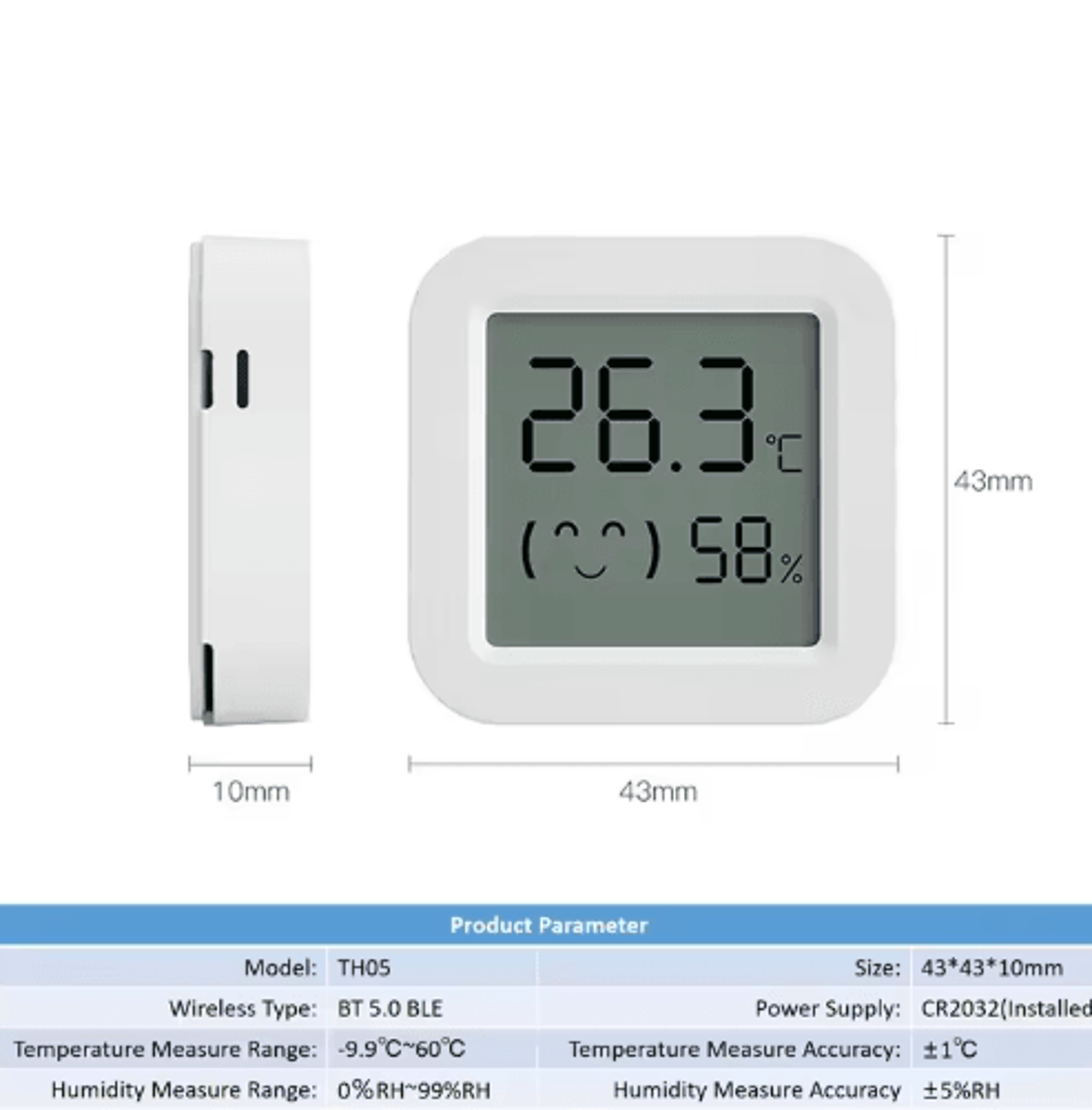 Tuya Smart WiFi Temperature  Humidity Sensor  Smart Indoor Hygrometer With LCD Display 1