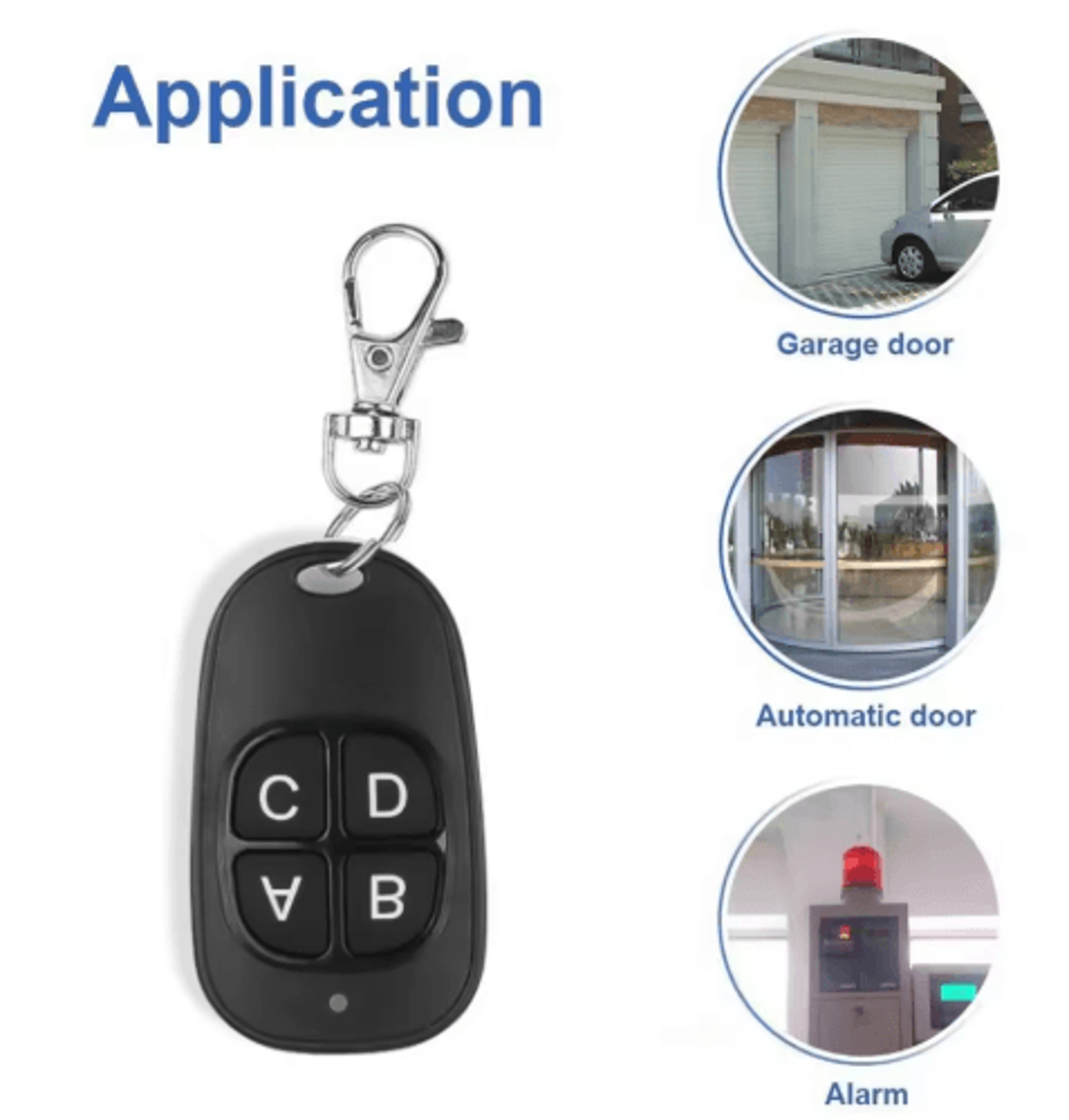 433MHz Copy Remote Control  4Key RF Garage  Gate Opener Duplicator 10