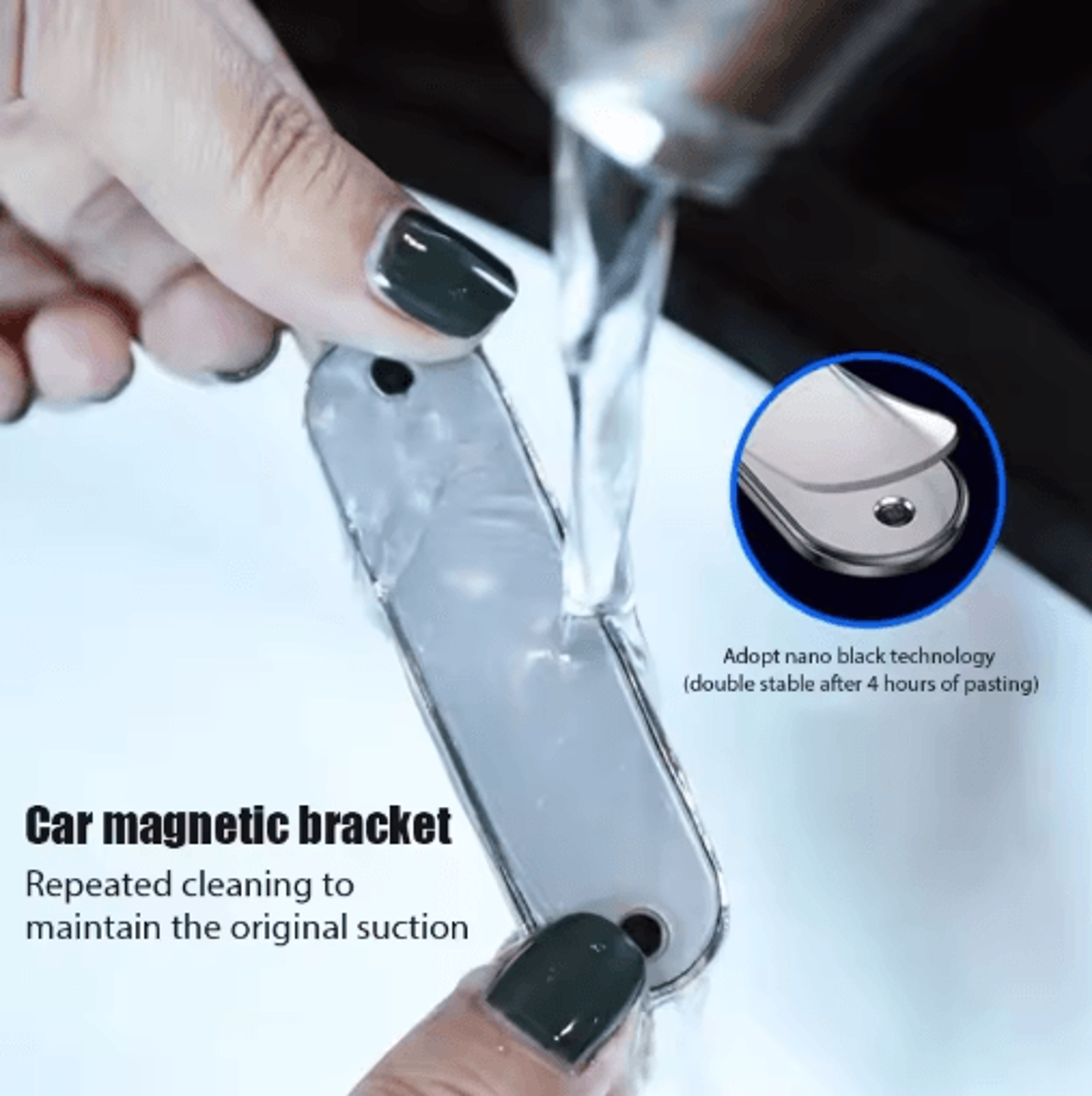 Magnetic Strip Car Phone Holder Slim Magnet Mount For Dashboard And Console 10