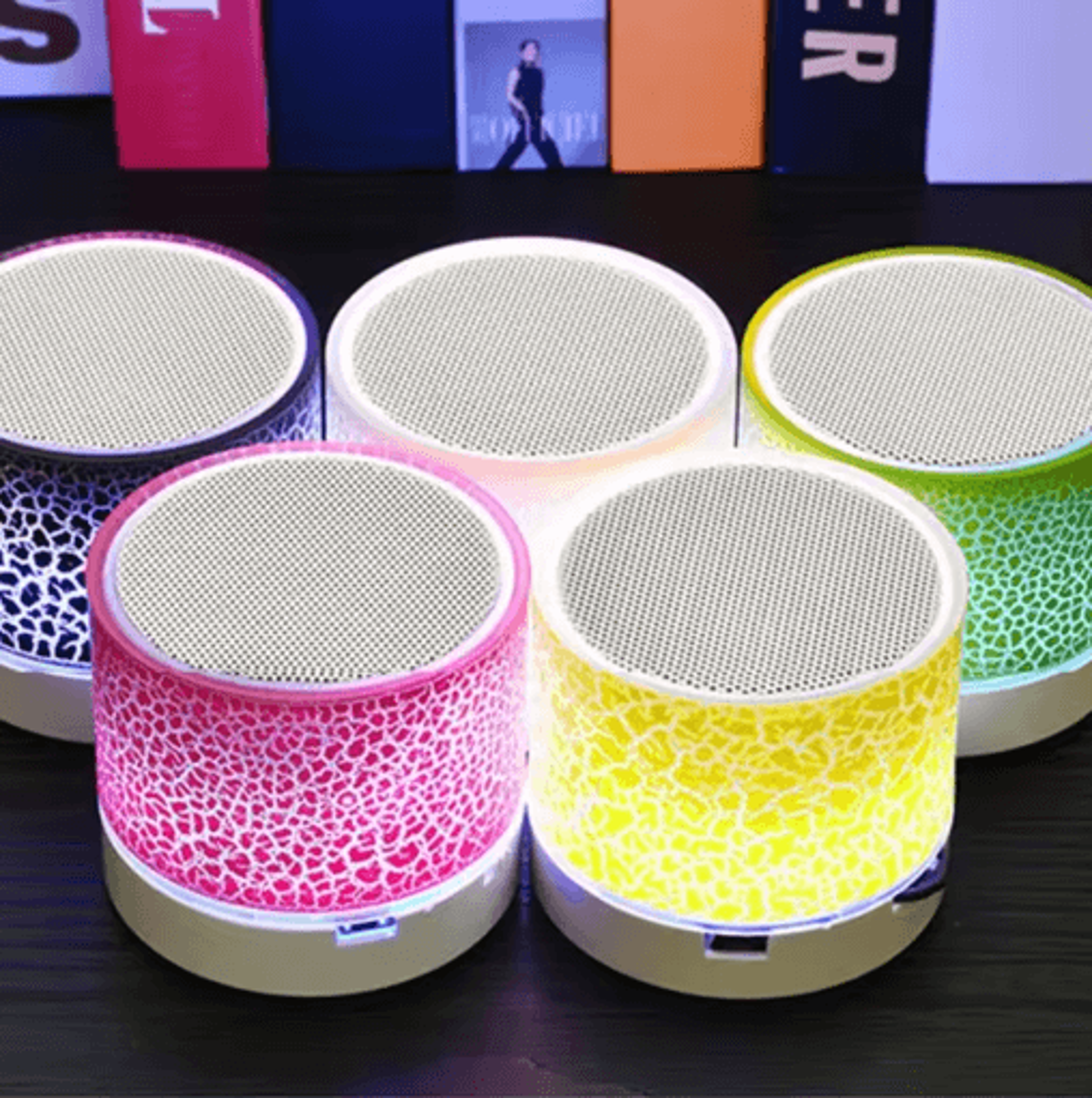 LED Light Crack Bluetooth Speaker Portable Wireless Sound Box For Outdoor Music 0