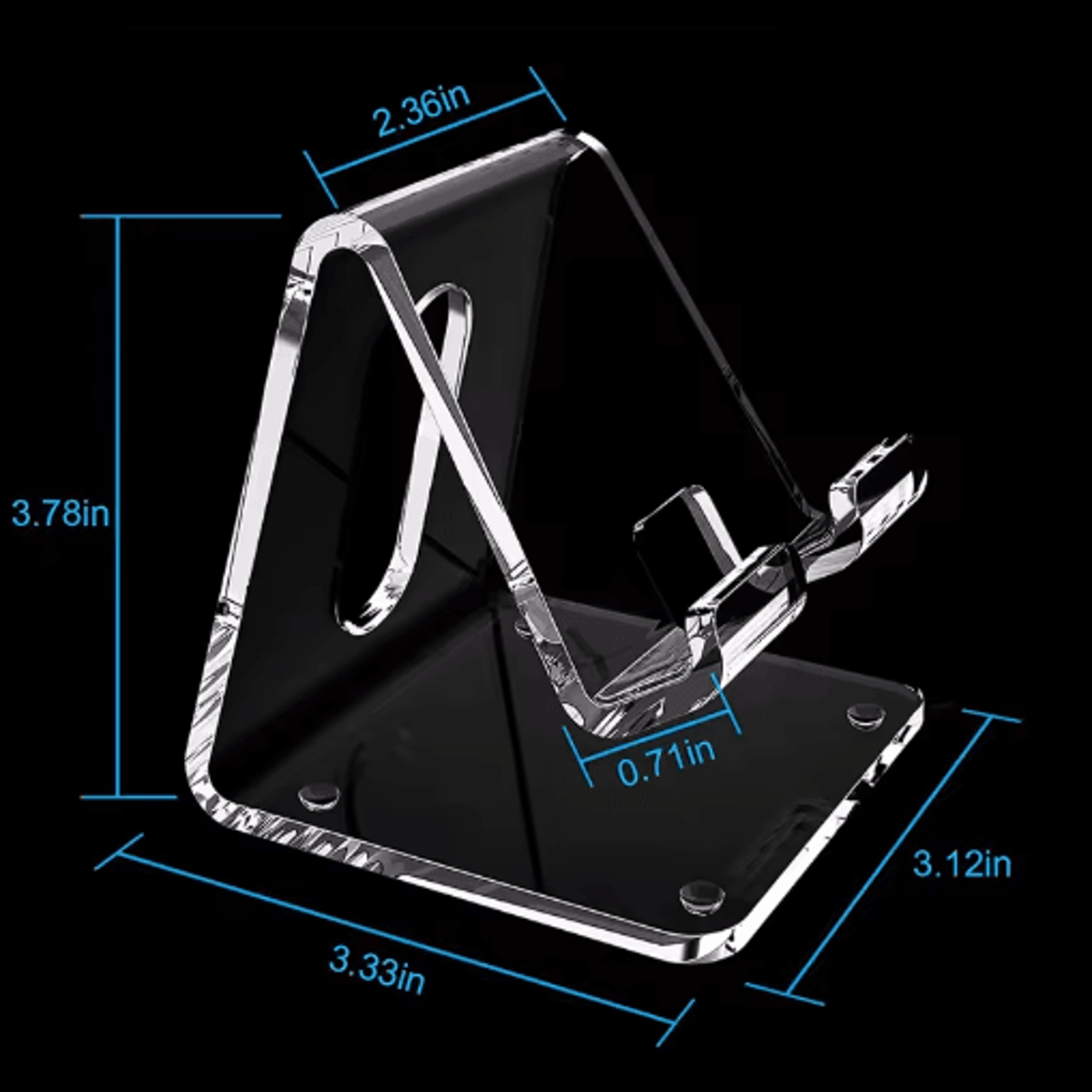 Acrylic Transparent Phone Stand  Portable Desktop Holder For Phones  Tablets 5