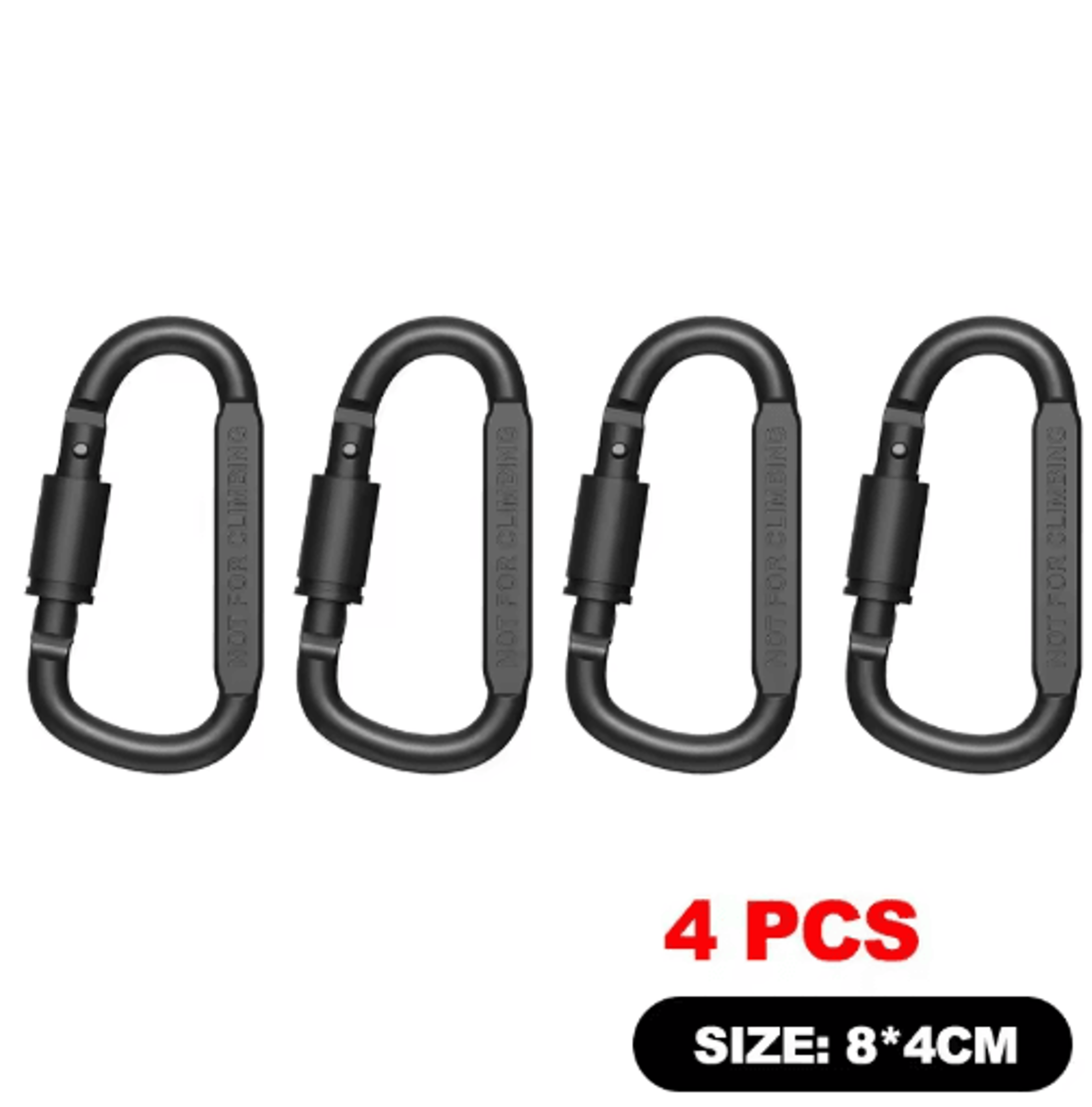 6Pack Tactical Aluminum Carabiner Keychain Hooks For EDC  Outdoor Use 4