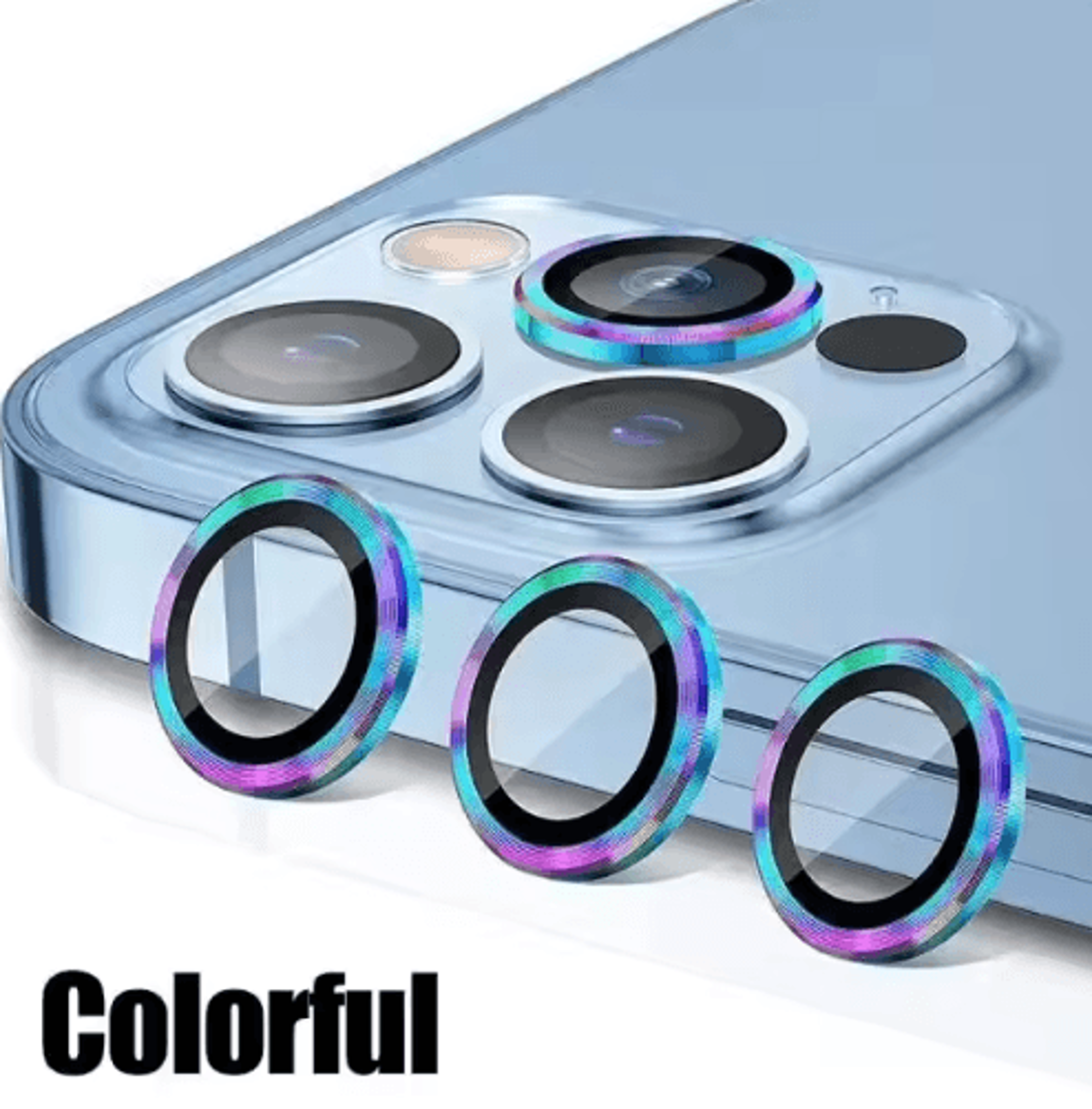 3Piece Tempered Glass  Metal Camera Lens Protector For IPhone 6