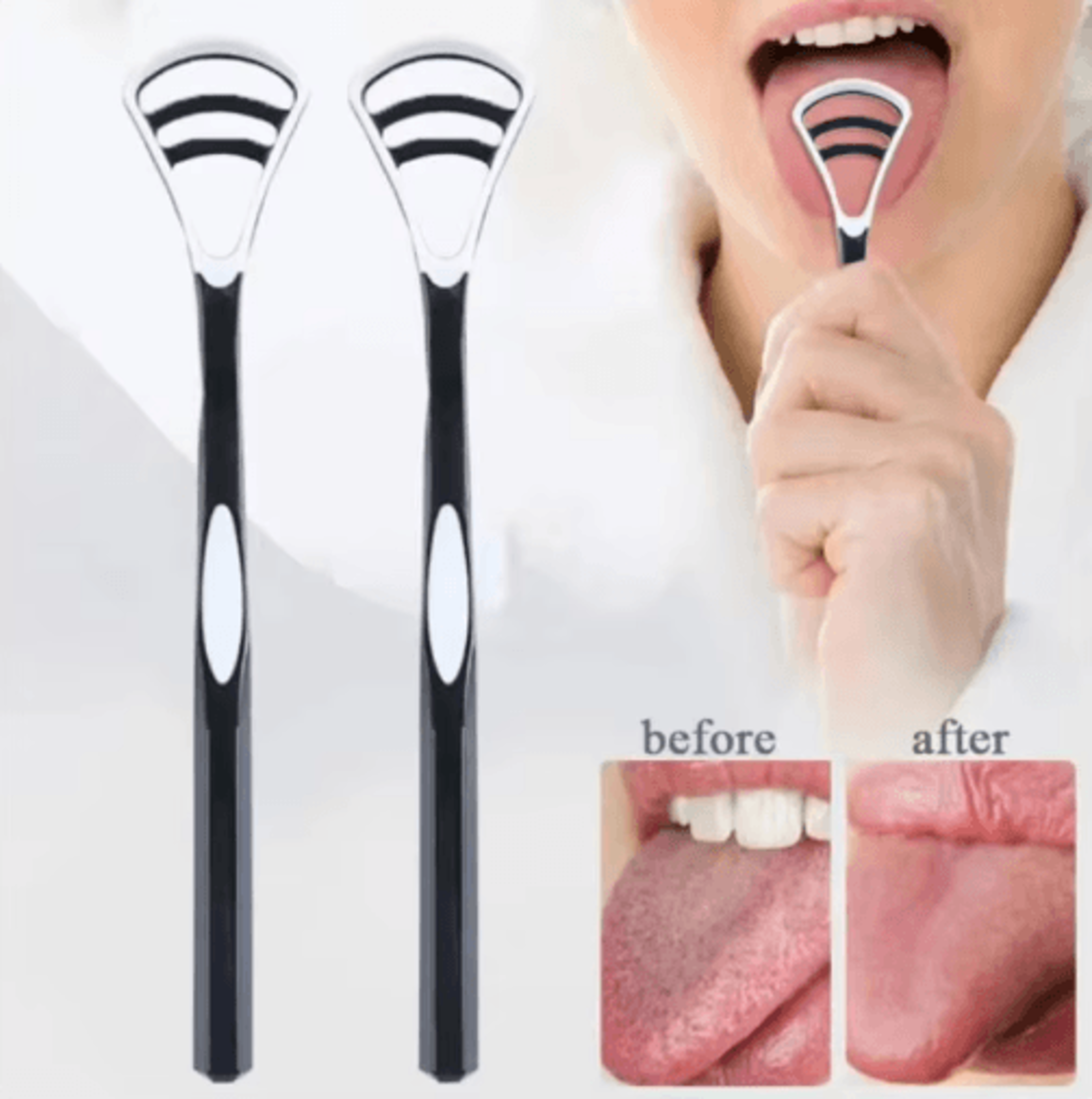 Tongue Scraper For Deep Cleaning Fresh Breath  Daily Oral Care 0