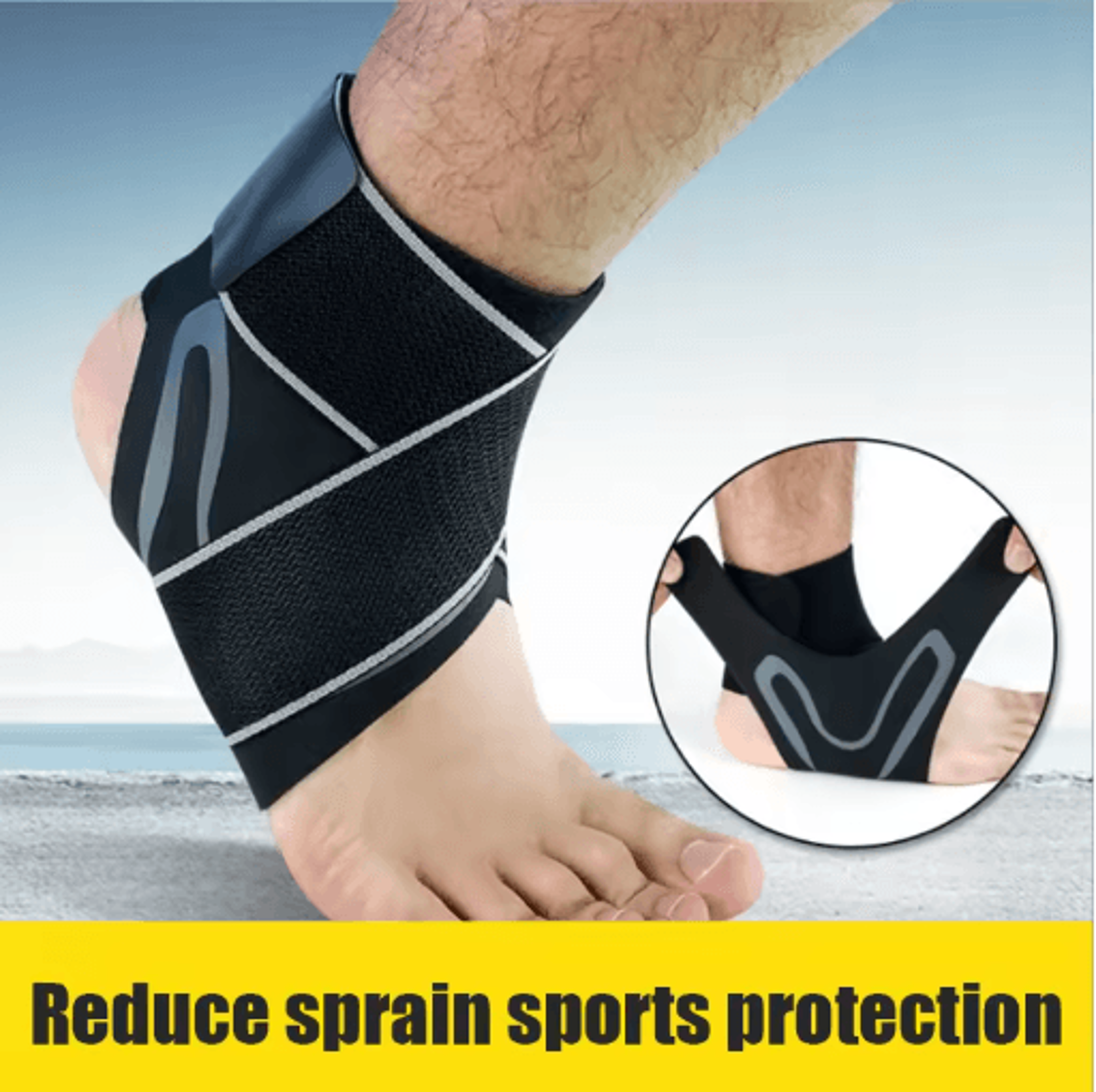 Sports Compression Ankle Sleeve For Stability  AntiSprain Support 6