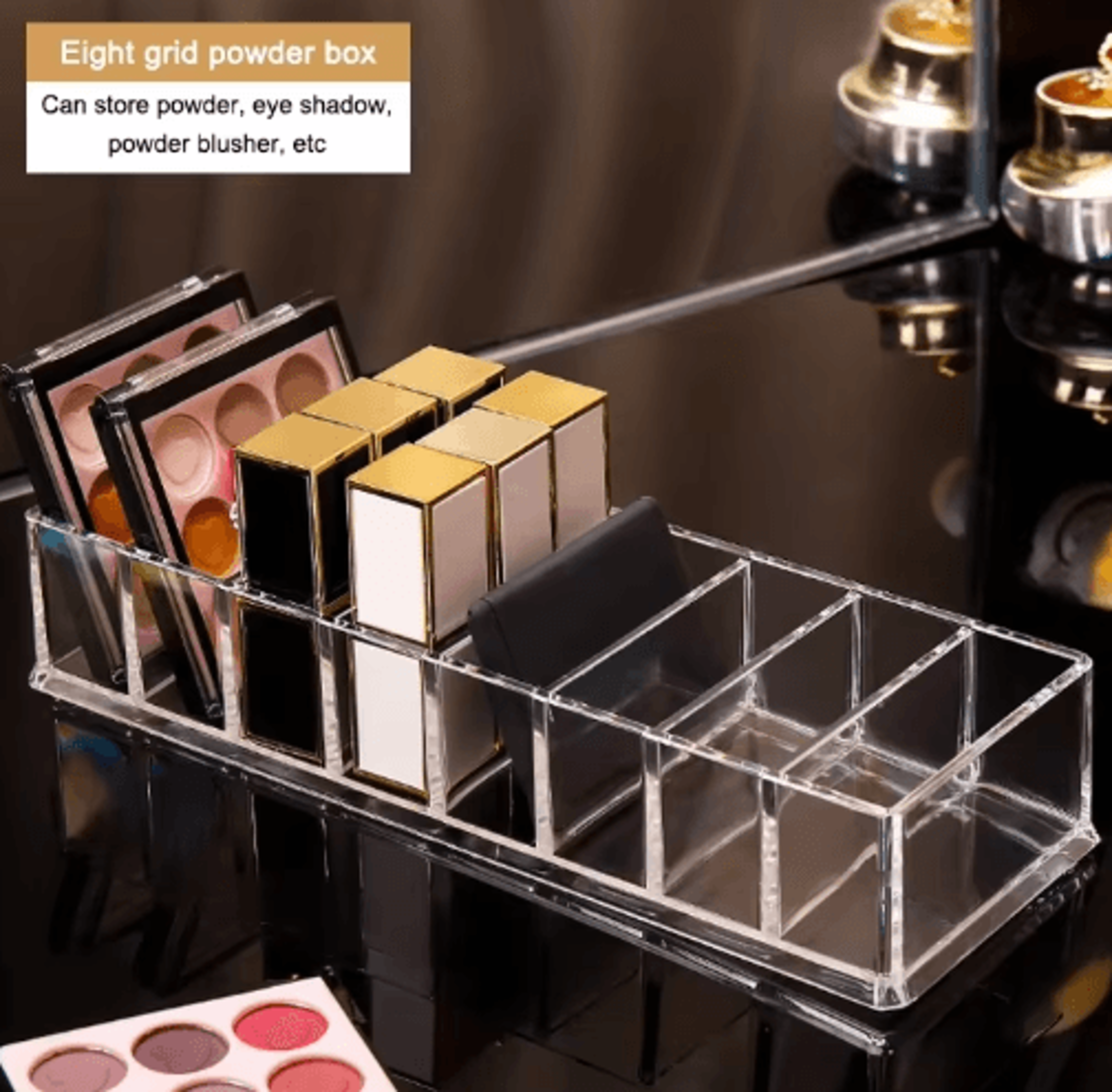 8Cell Cosmetic Storage Box  Powder Lipstick  Nail Polish Organizer 2