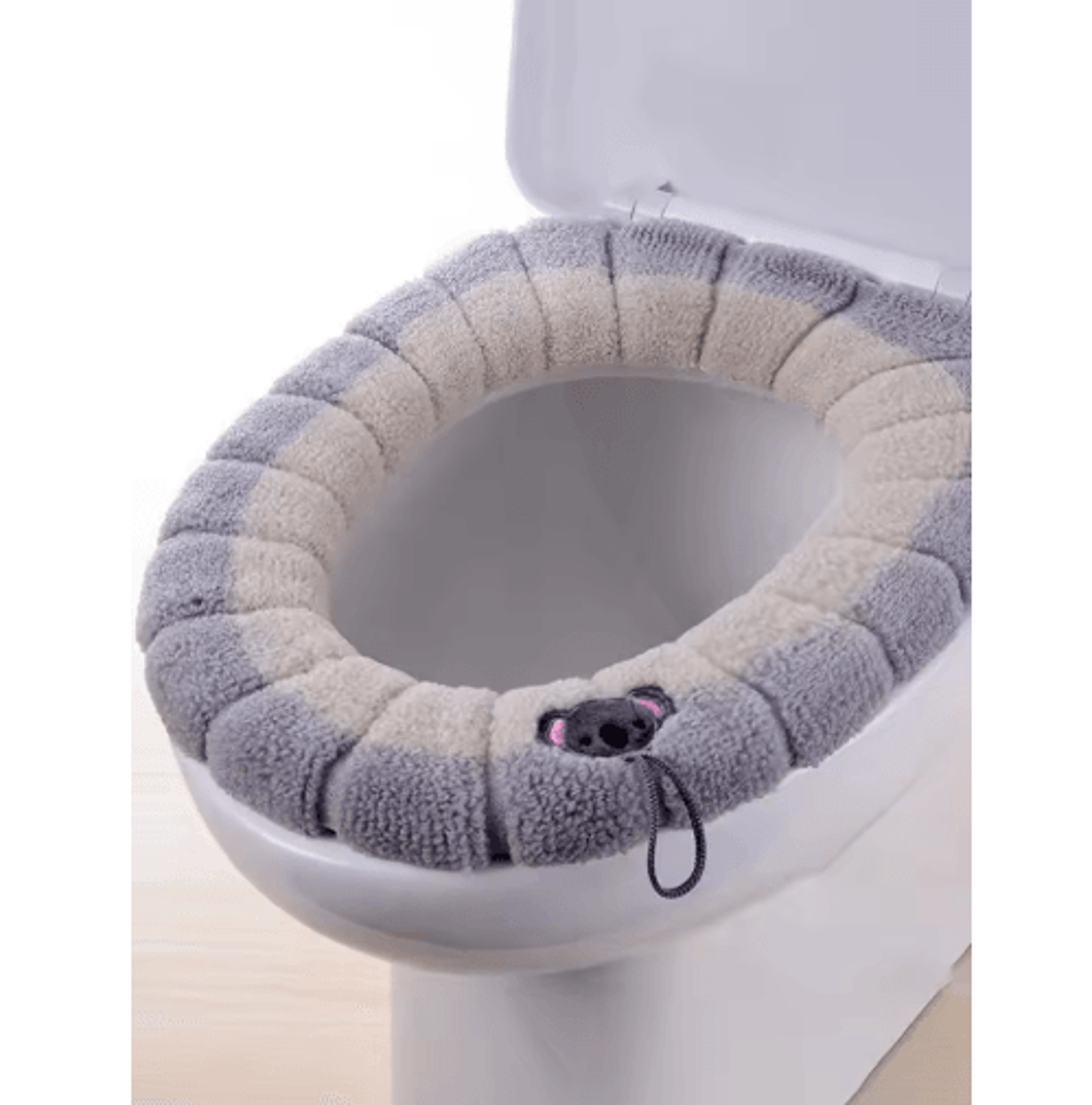 Portable Knitted Toilet Seat Cover  Thickened Washable  Warm OType Universal 3