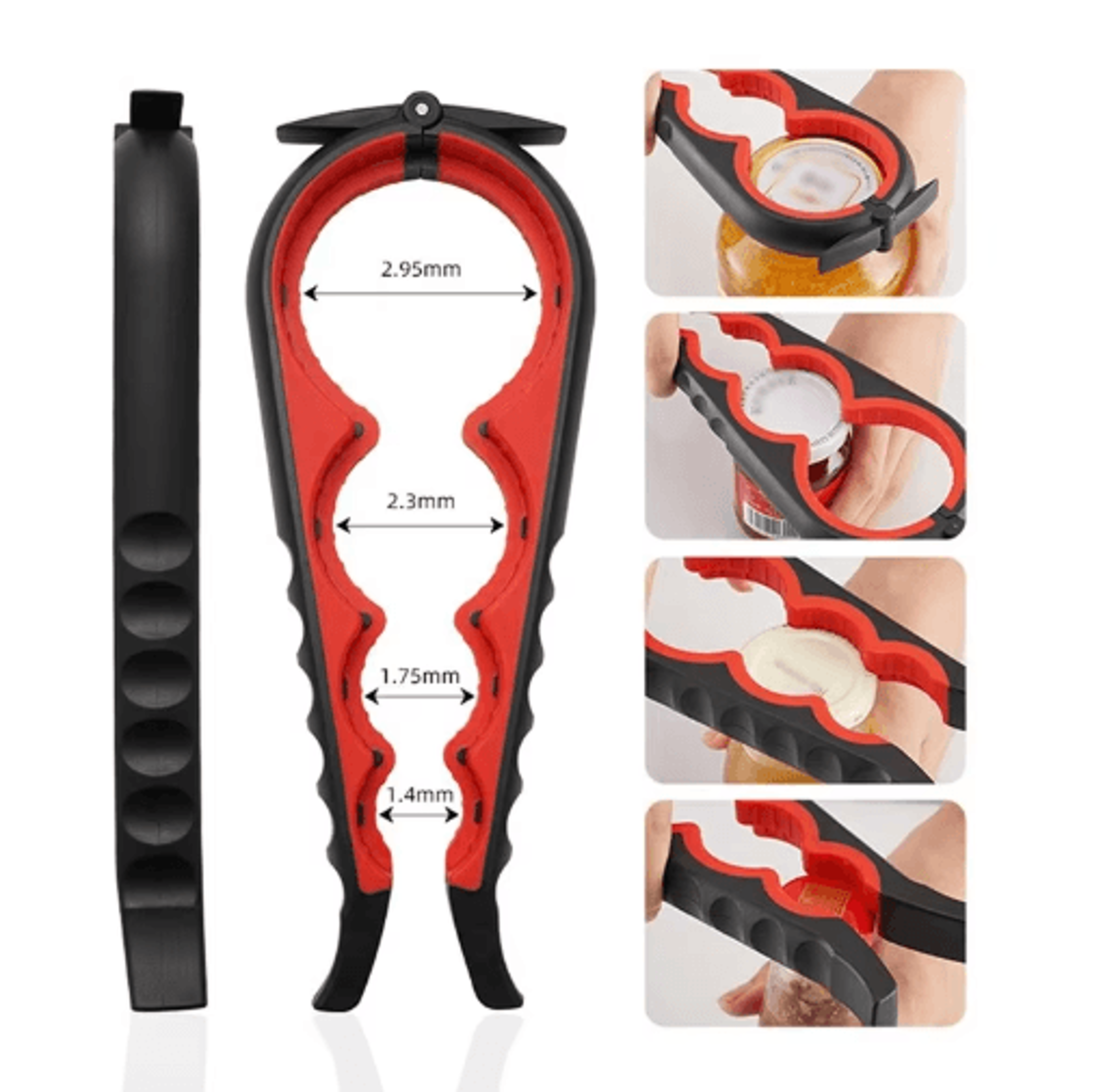 4in1 MultiFunctional Can  Bottle Opener With AntiSlip Grip 6