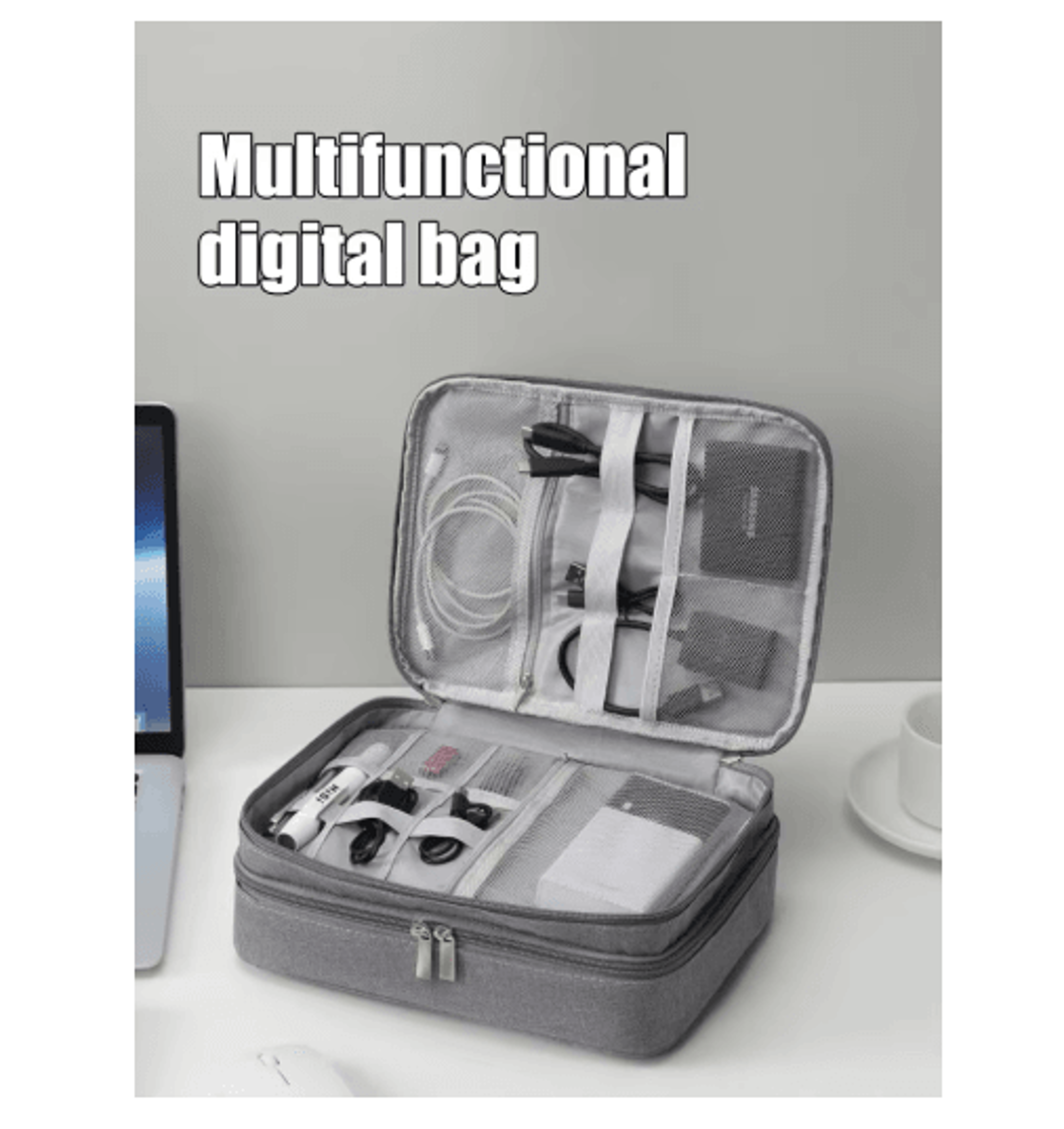 Multifunctional Digital Organizer Bag For Cables Headphones And Electronics 5