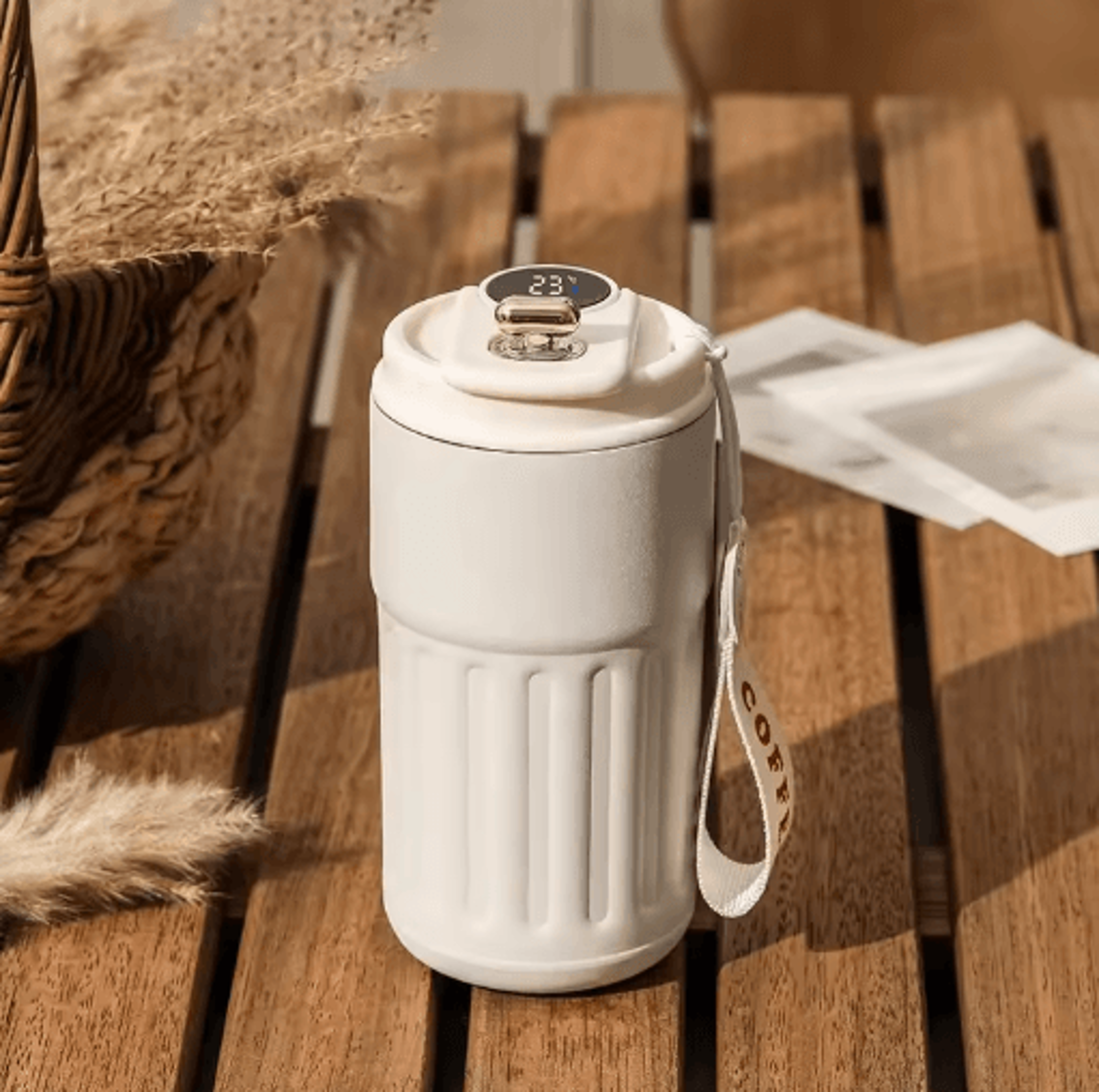 Smart Temperature Display Thermal Mug  Stainless Steel LED Coffee Thermo Bottle 3