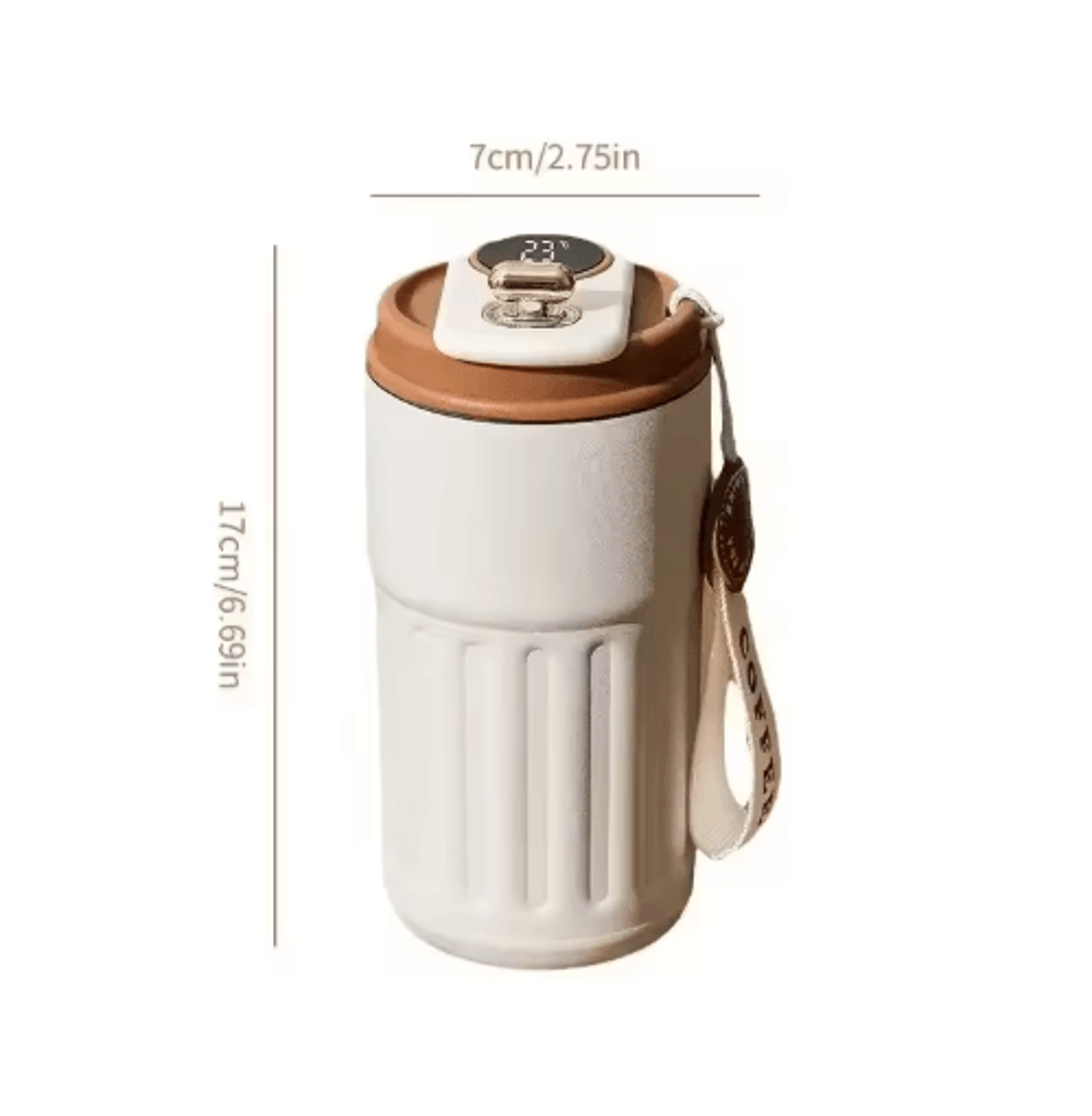Smart Temperature Display Thermal Mug  Stainless Steel LED Coffee Thermo Bottle 4