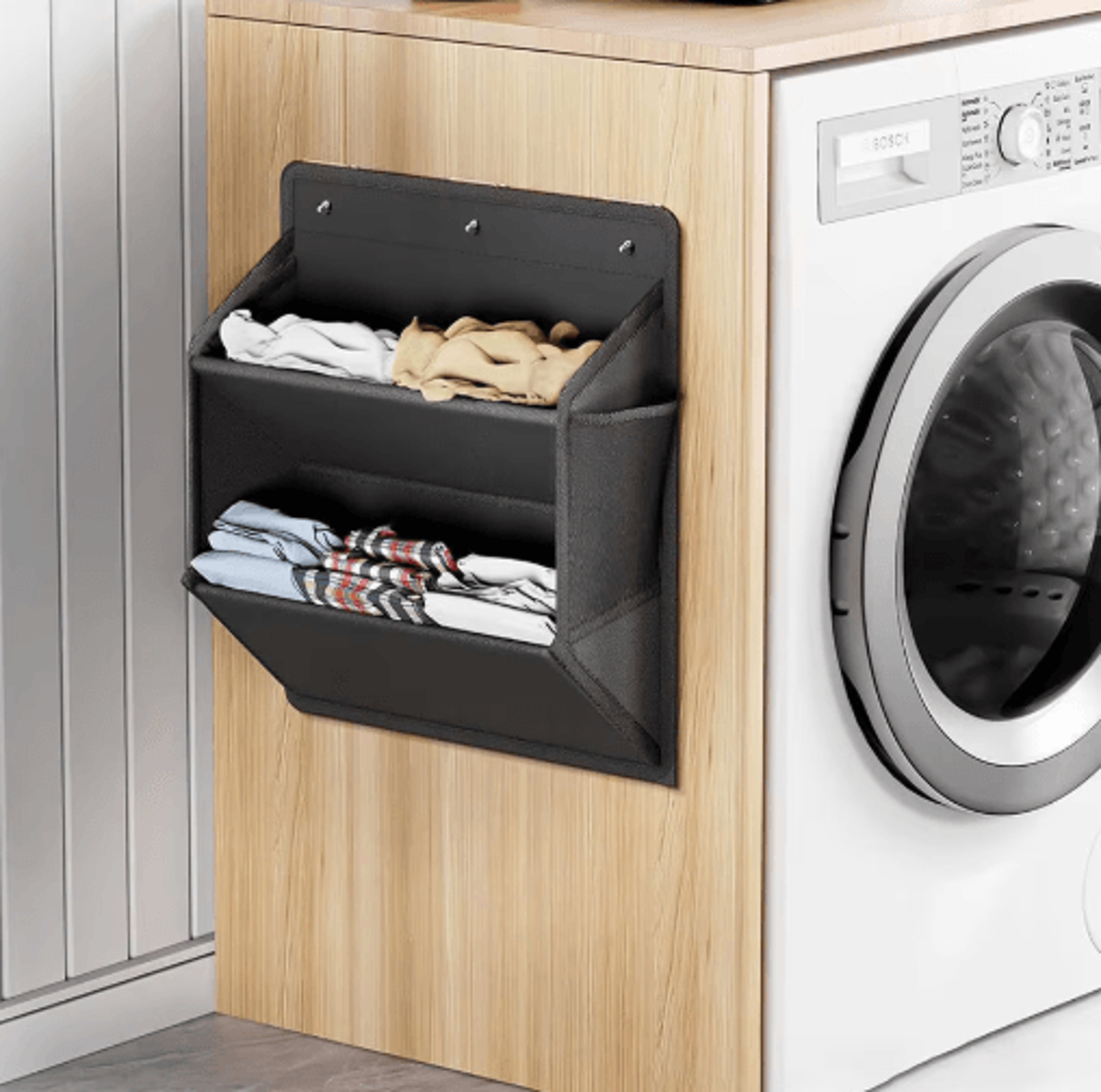 Over Door Hanging Organizer With MultiPocket Shoe Storage  NoTool SpaceSaving Wall Organizer 6